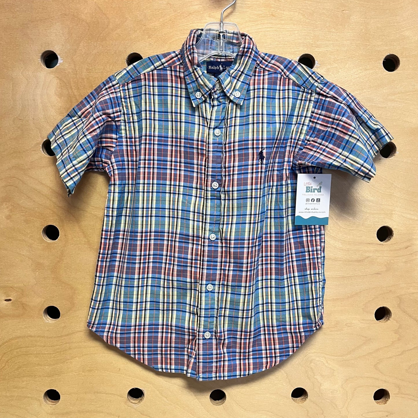 Orange/Yellow Plaid Button Up