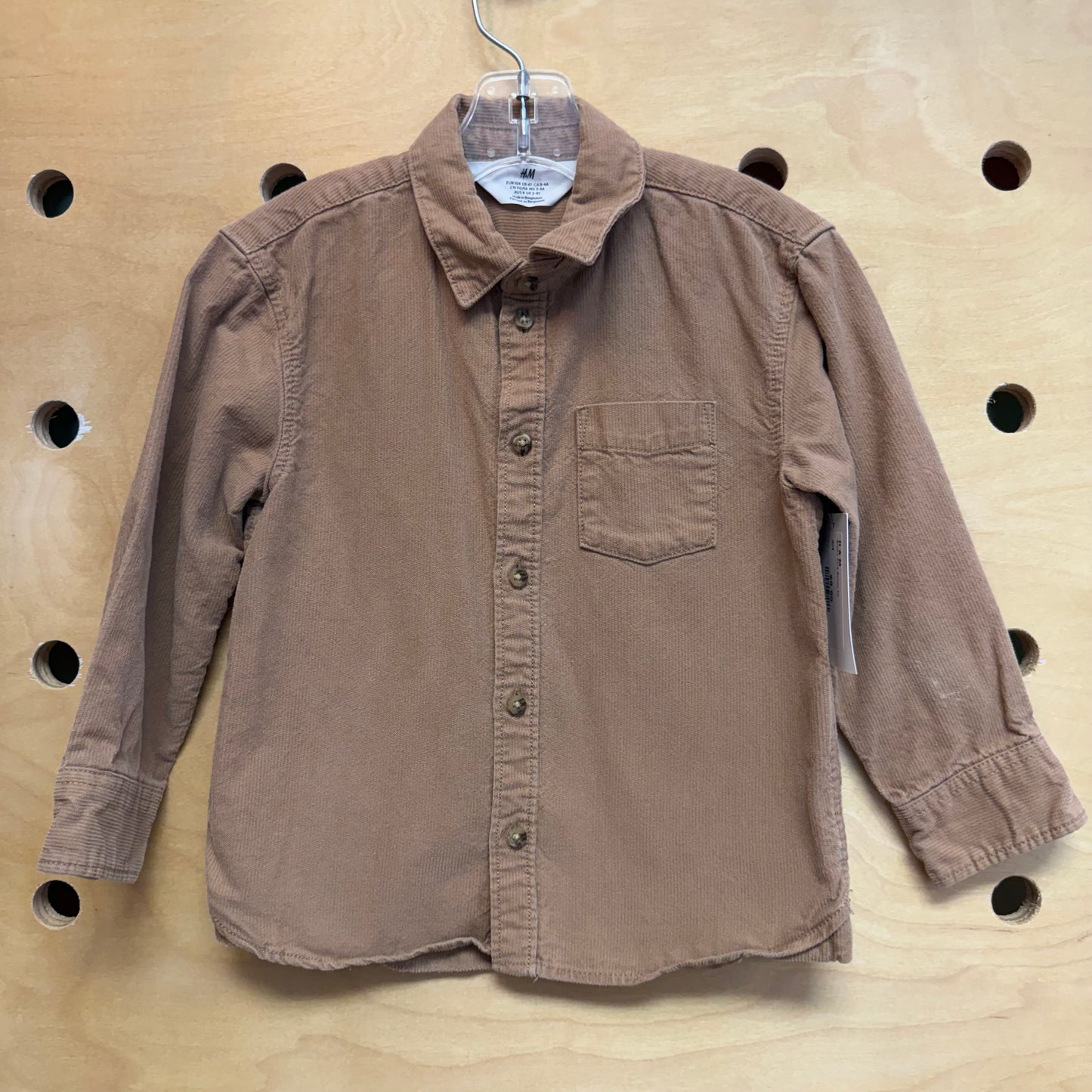 Brown Cord Button Up