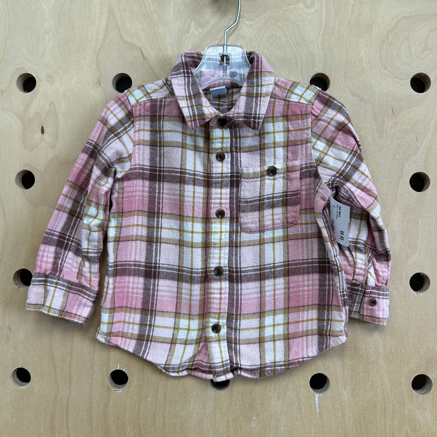 Pink + Tan Flannel