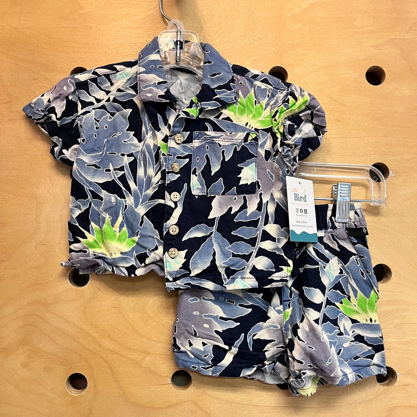 Watercolor Leaves Linen Outfit