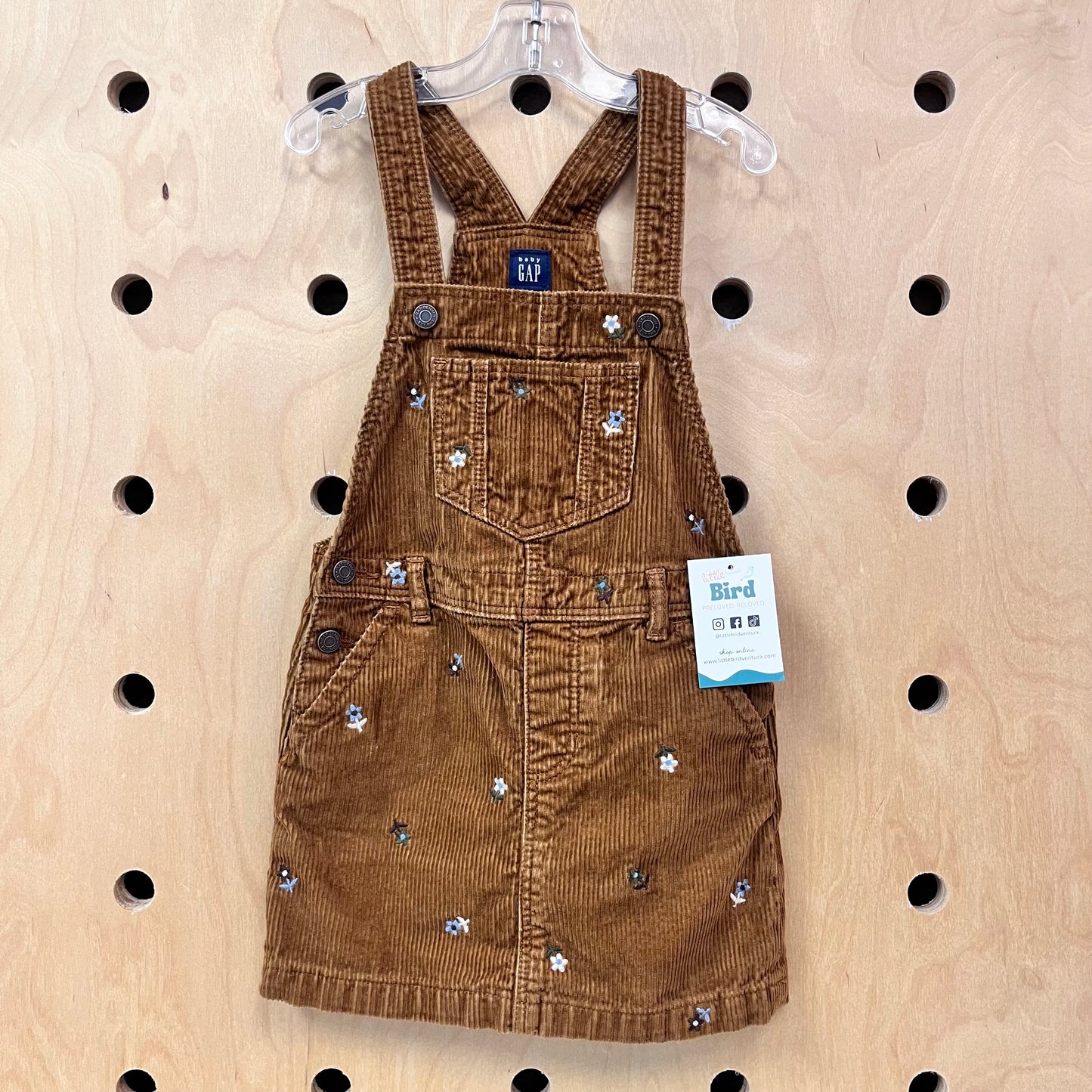 Brown Cord Floral Jumper