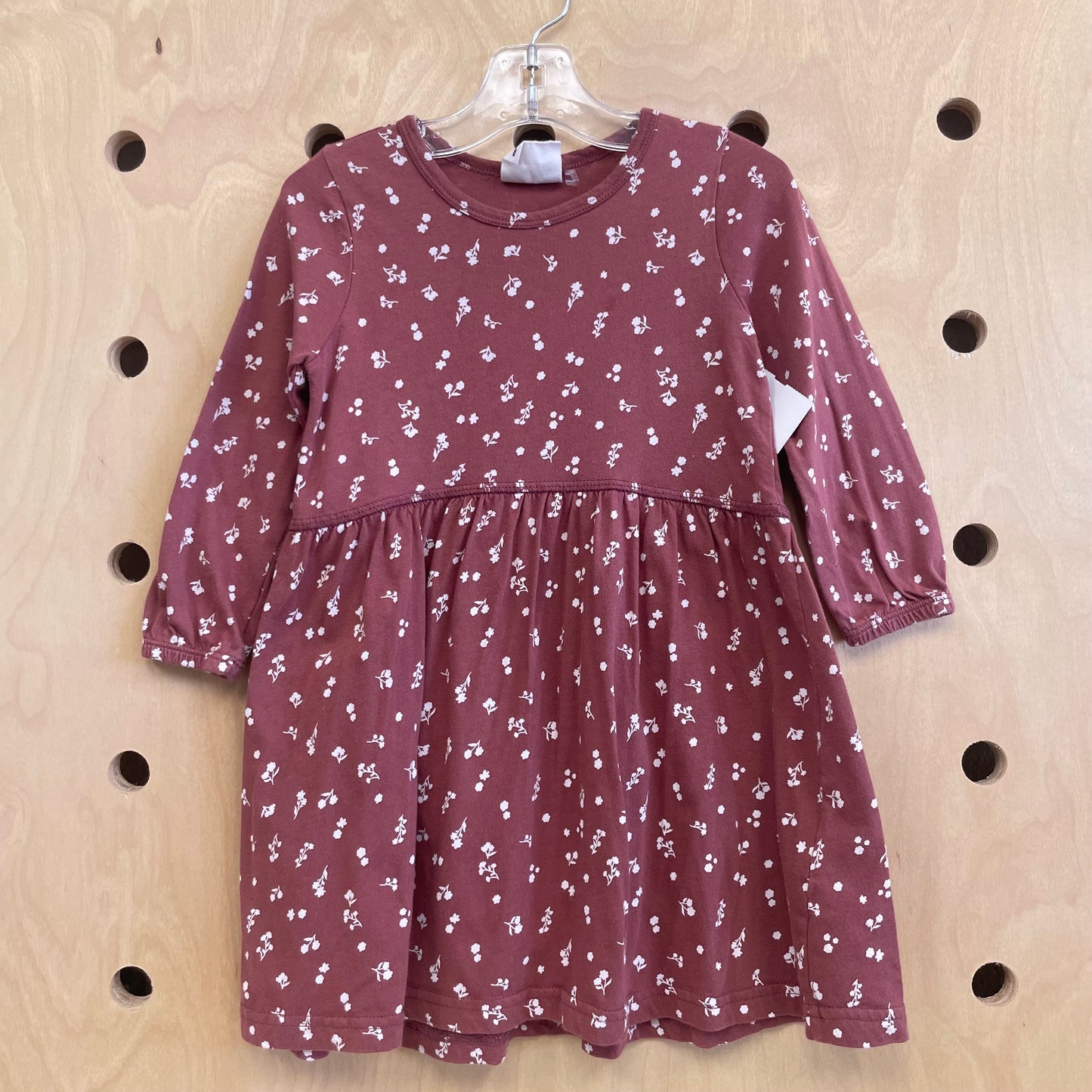 Mauve Floral LS Dress