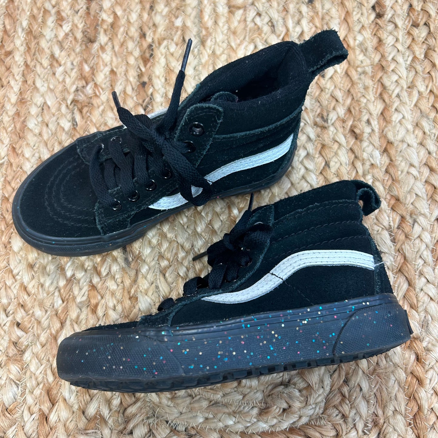 Black Glitter Soles Hi Tops