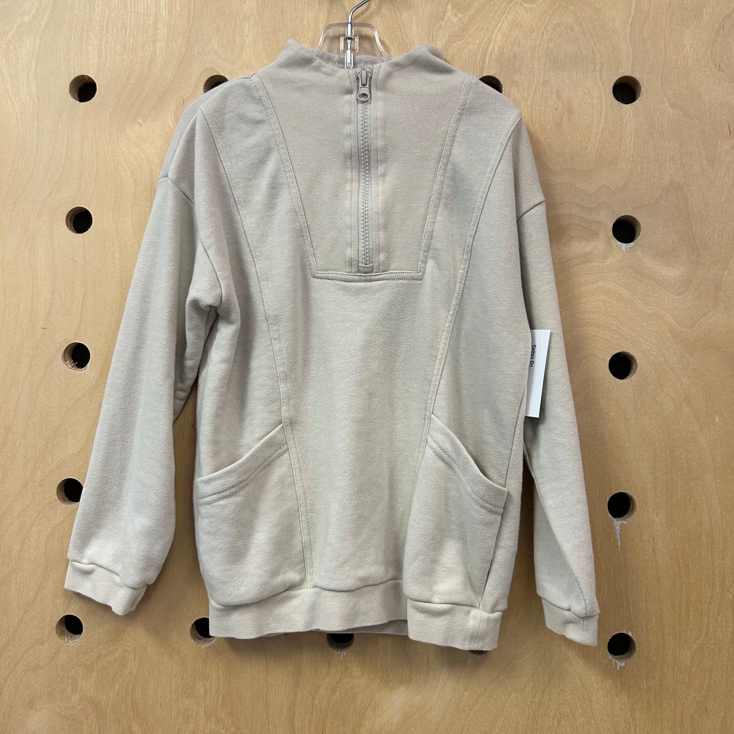 Beige 1/4 Zip Pullover