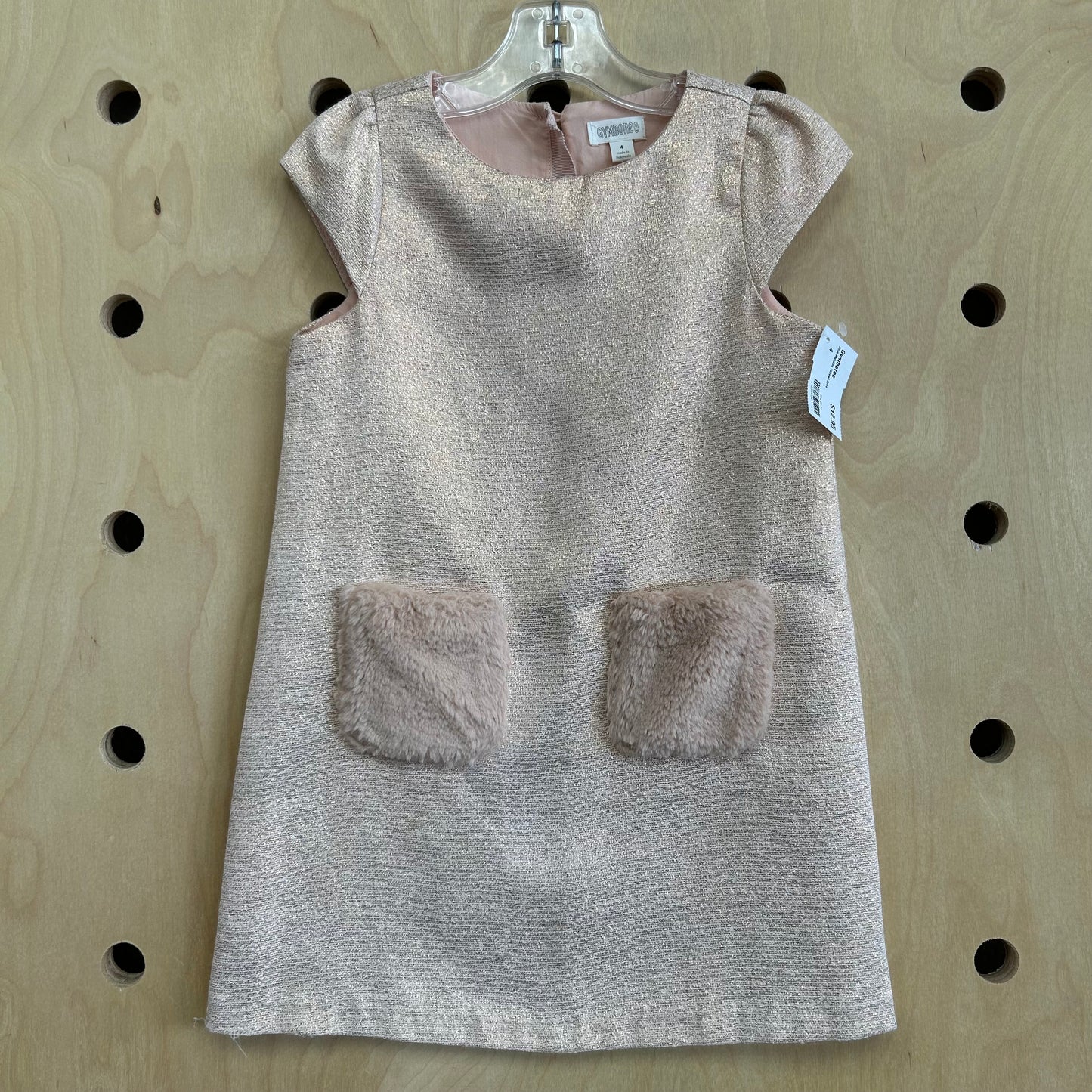 Pink Metallic Thread Dress