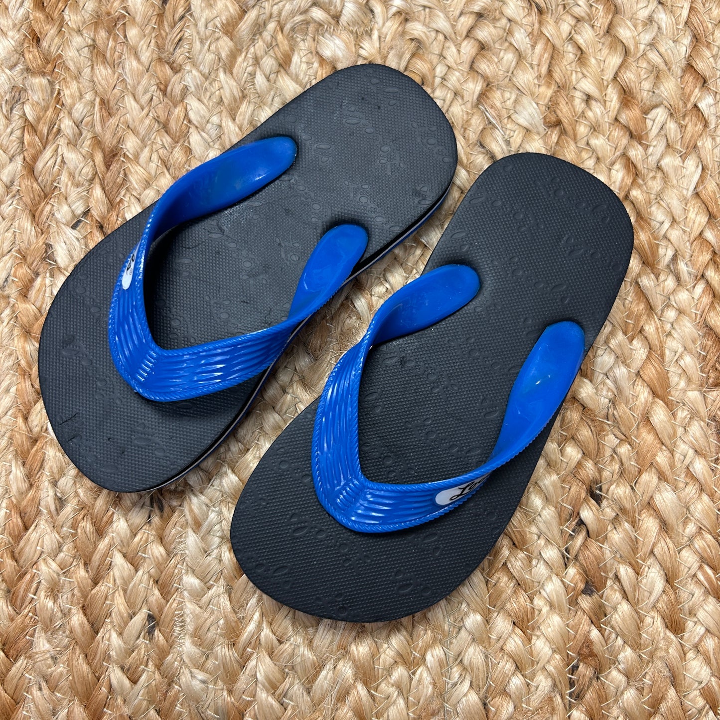 Blue & Black Flip Flops