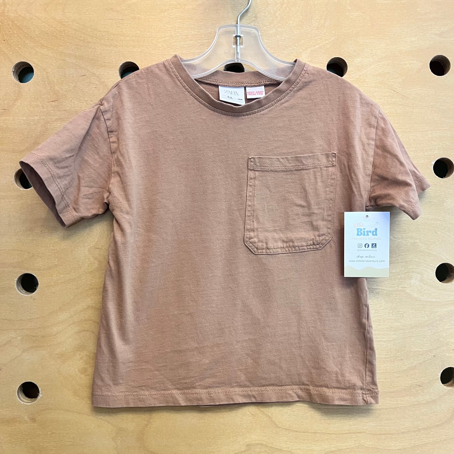 Brown Cotton Pocket Tee