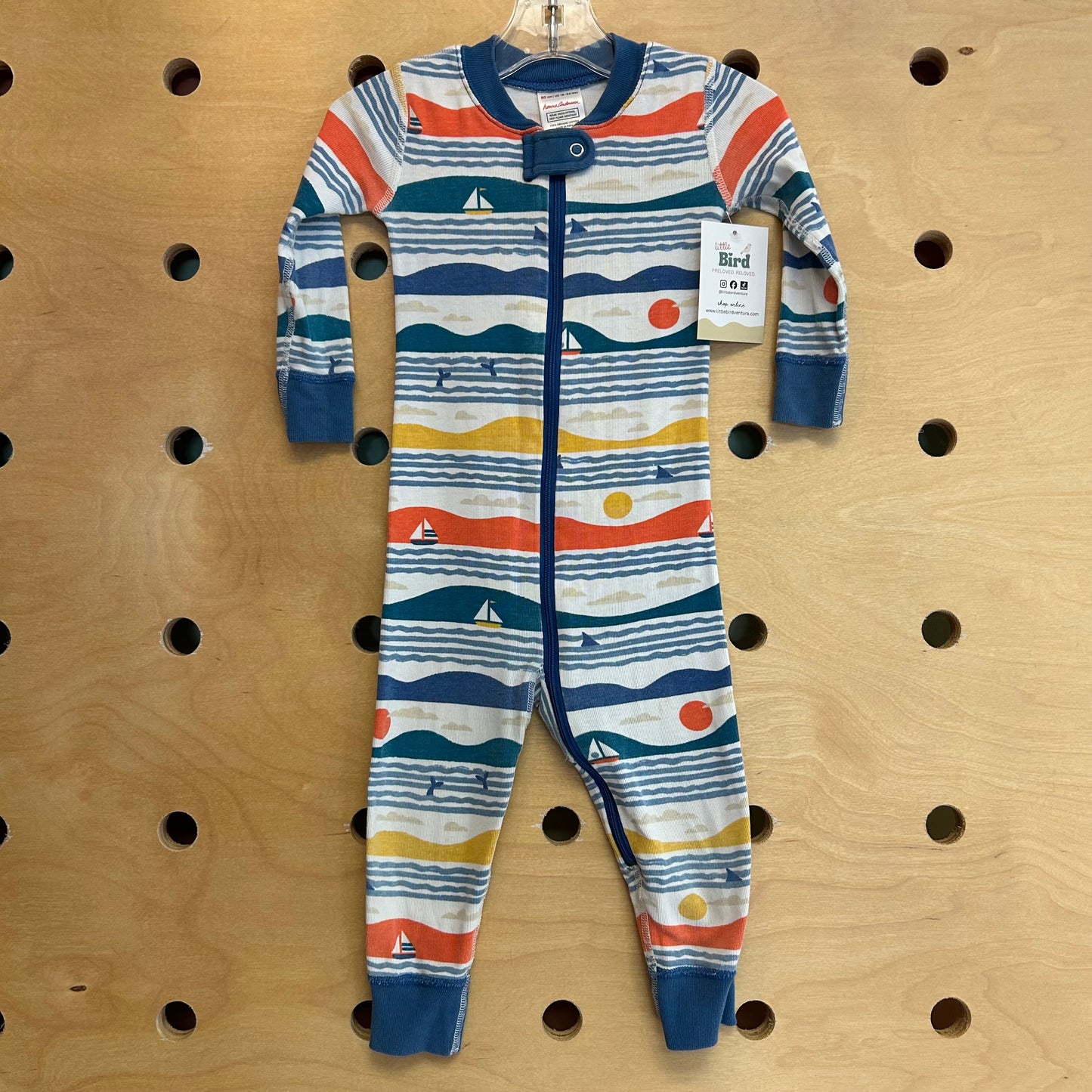 Organic Blue Suns/Boats Zippy