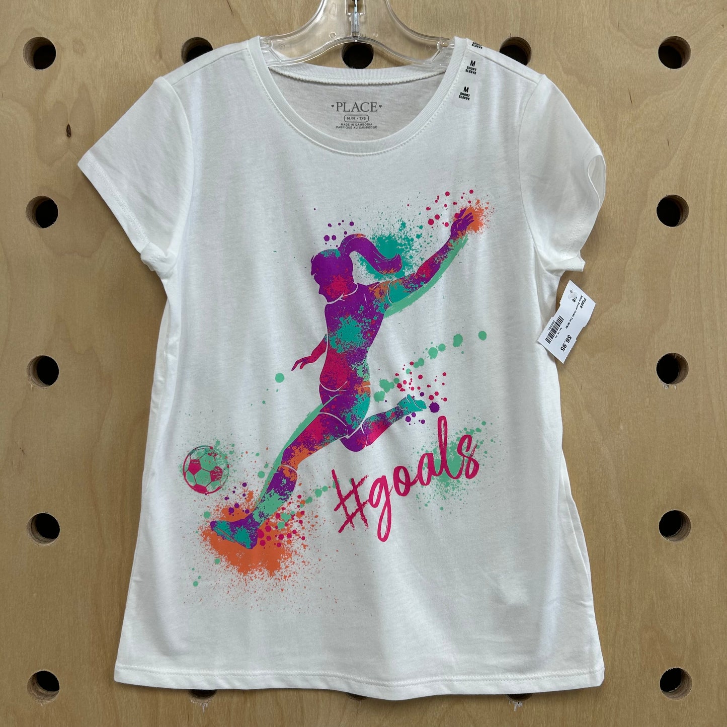 White Soccer Goals Tee NEW!