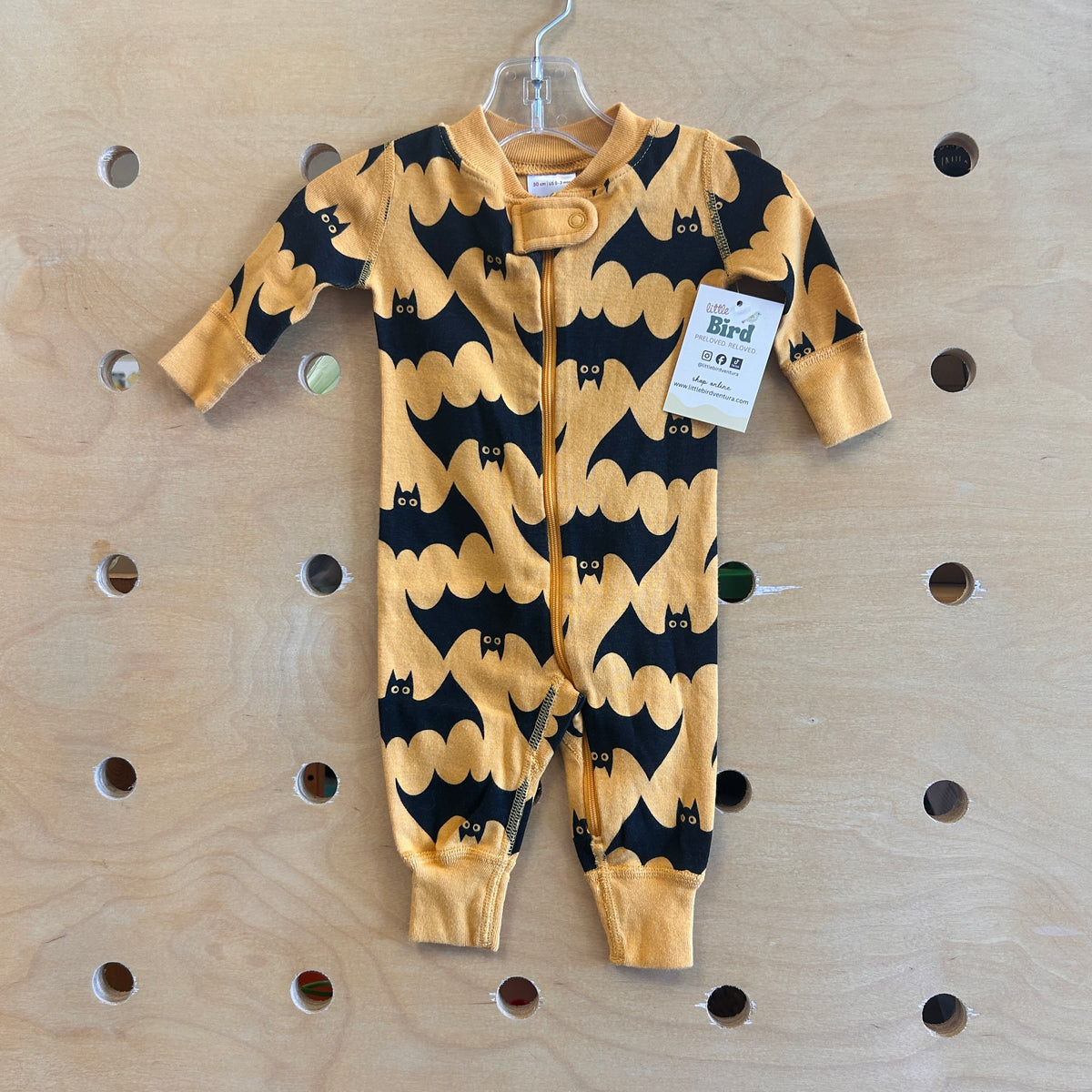 Black/Orange Bat Organic Zippy