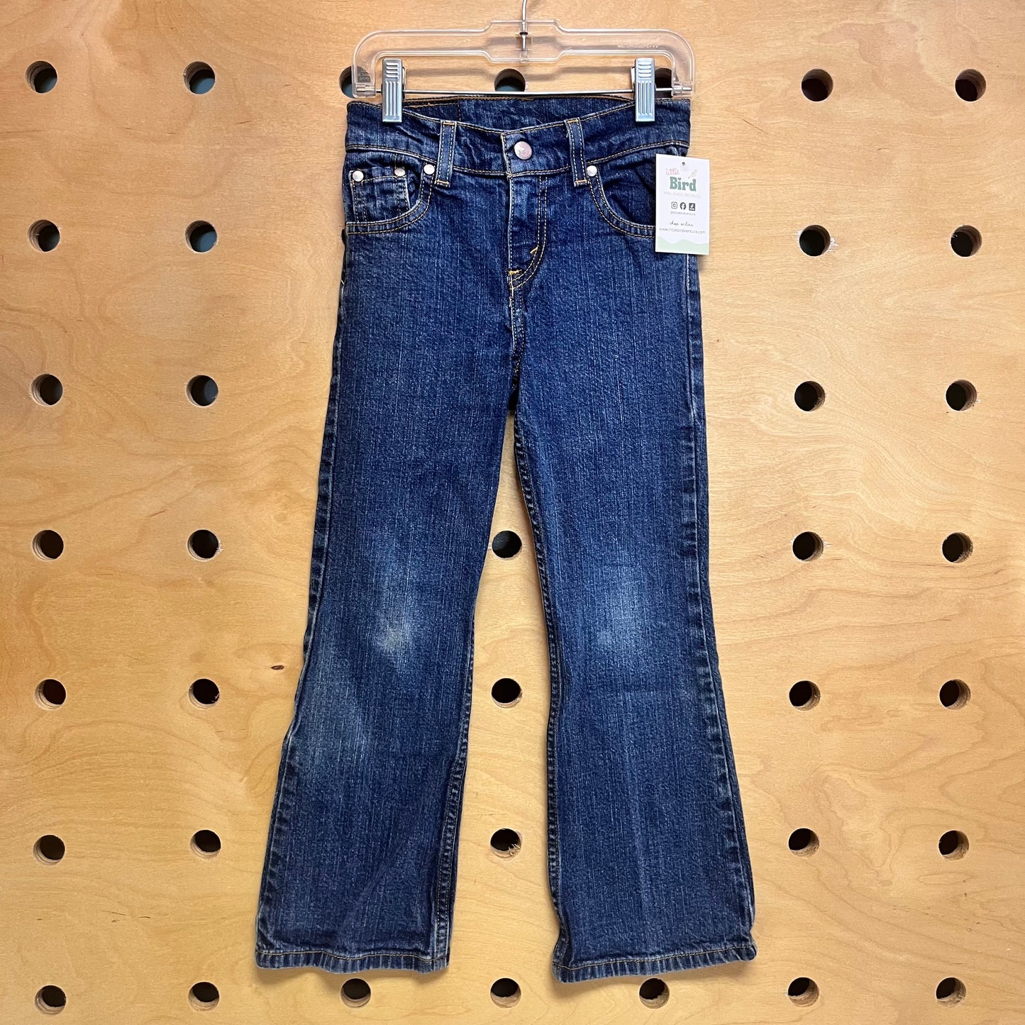 Dark Wash Flare Denim Pants