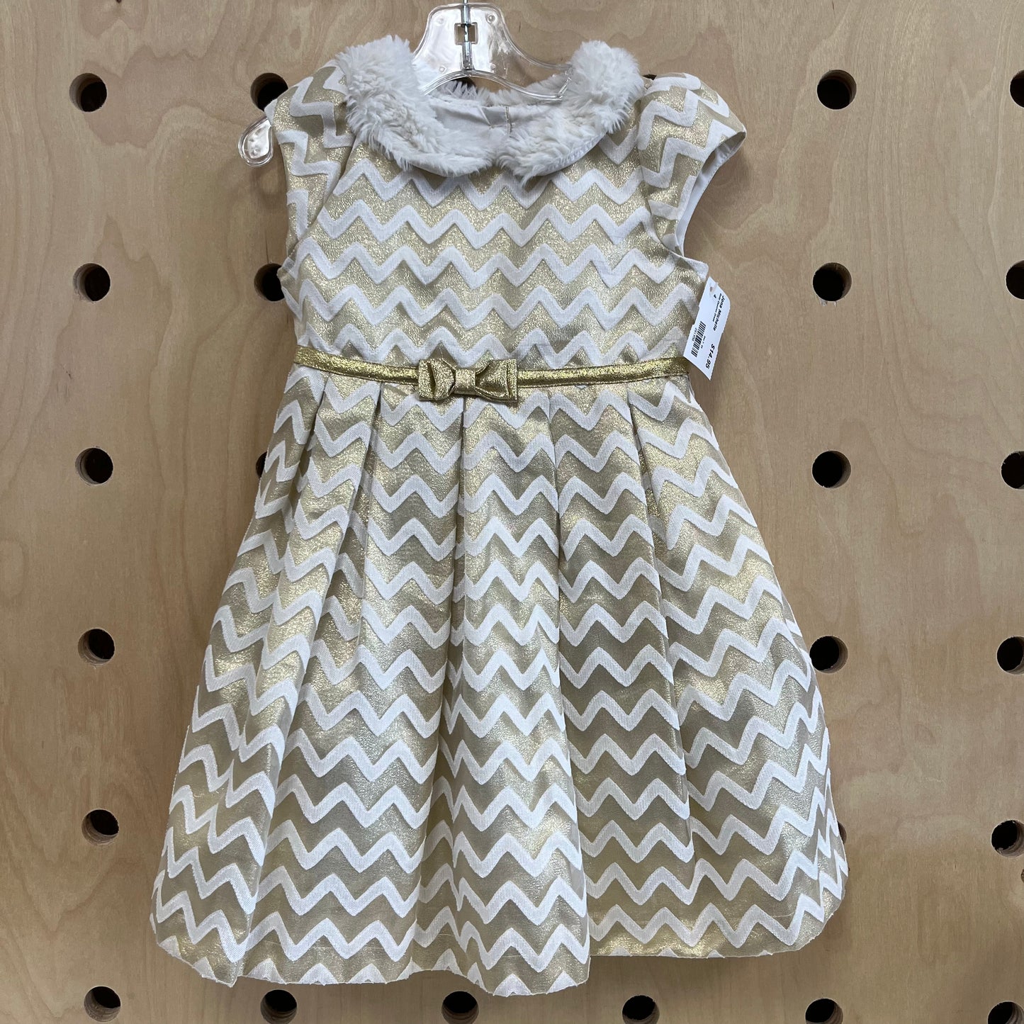 Gold Chevron Dress