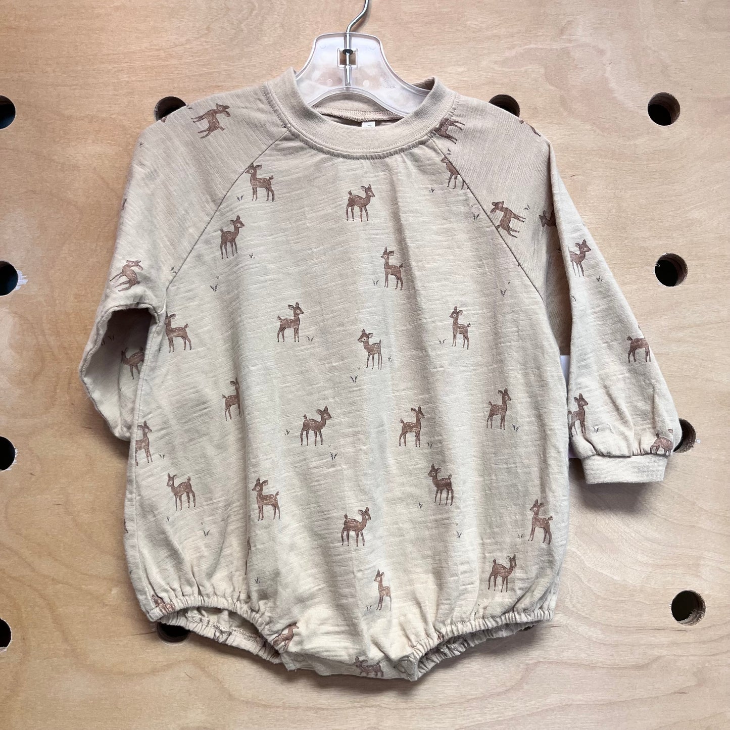 Beige Fawn Bubble Romper