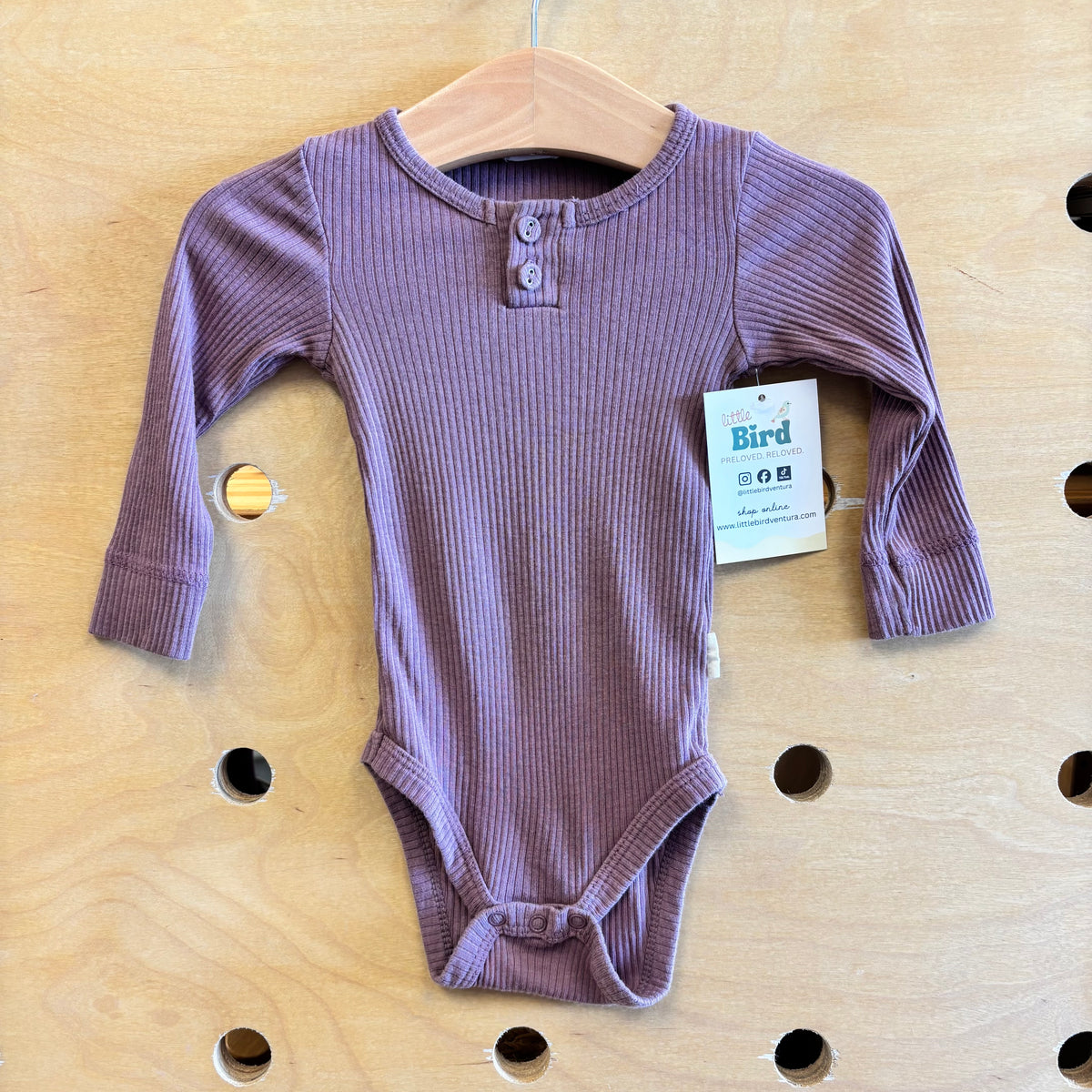 Muave Ribbed Bodysuit
