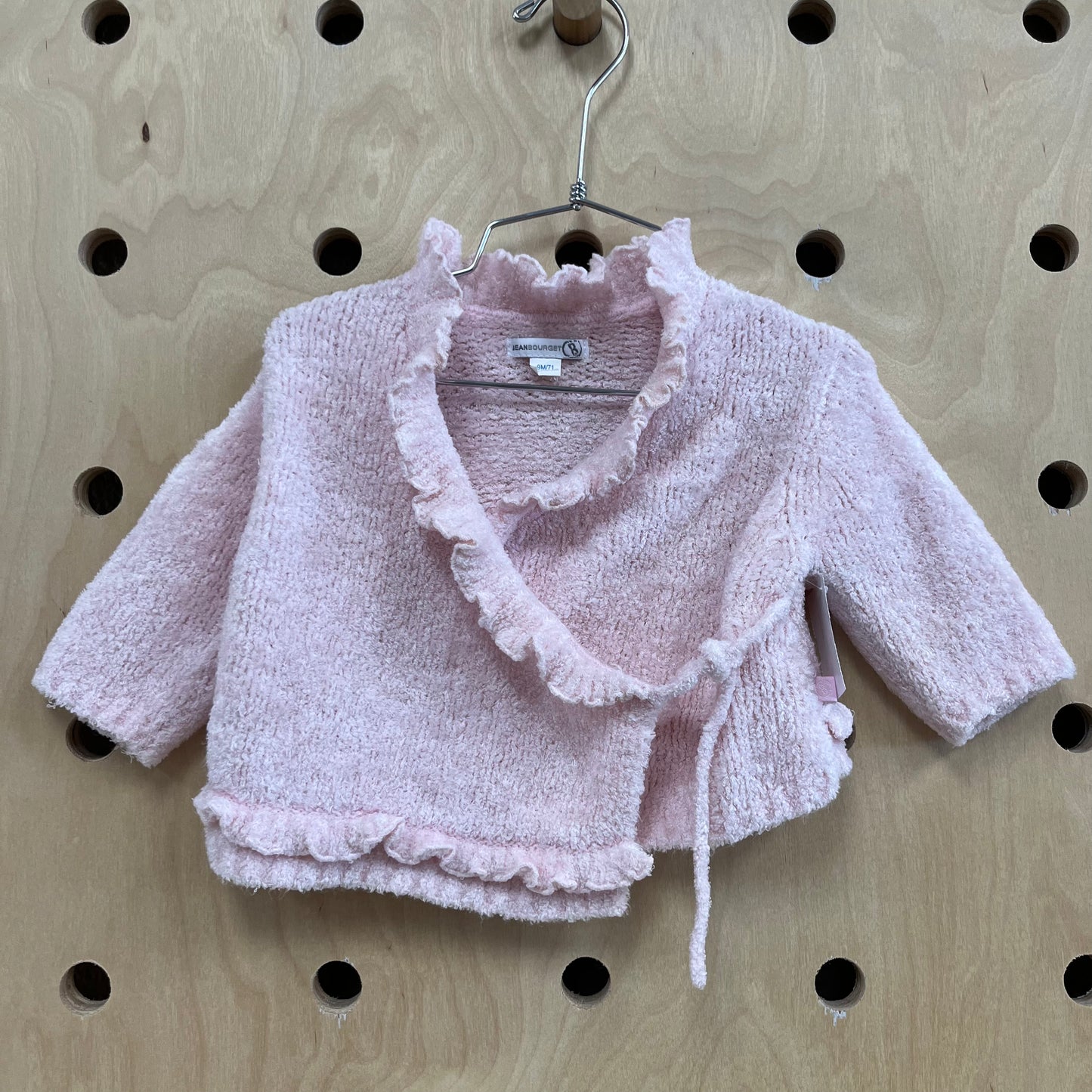 Pink Chenielle Wrap Cardigan