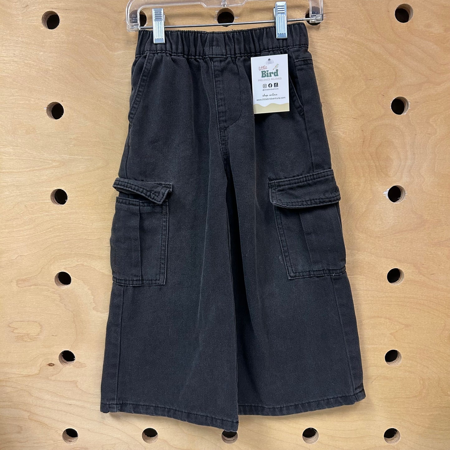 Black Wide Leg Cargo Pants