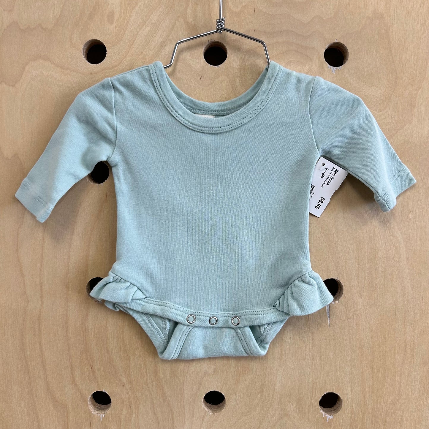 Blue LS Ruffle Bodysuit