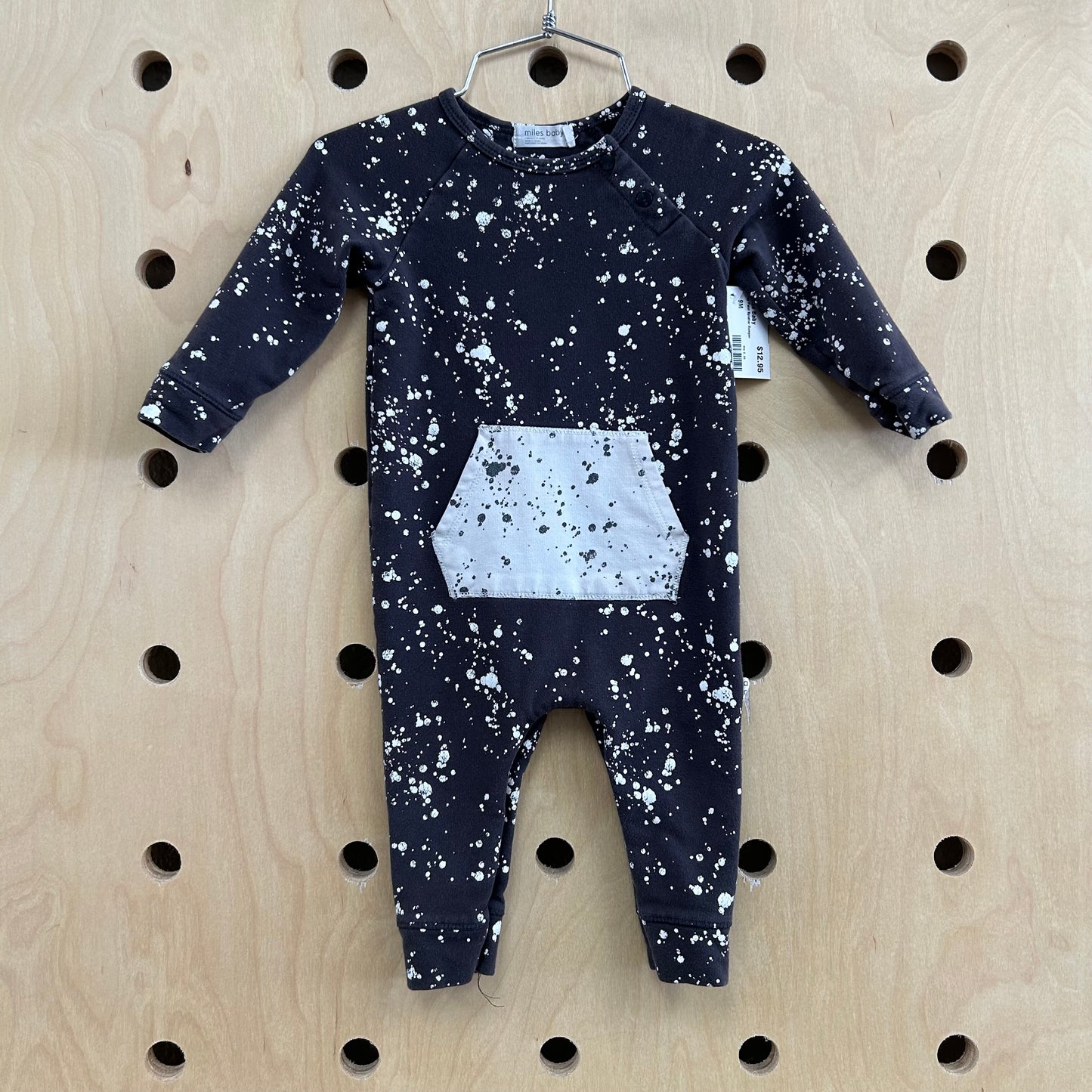Grey Paint Splatter Romper