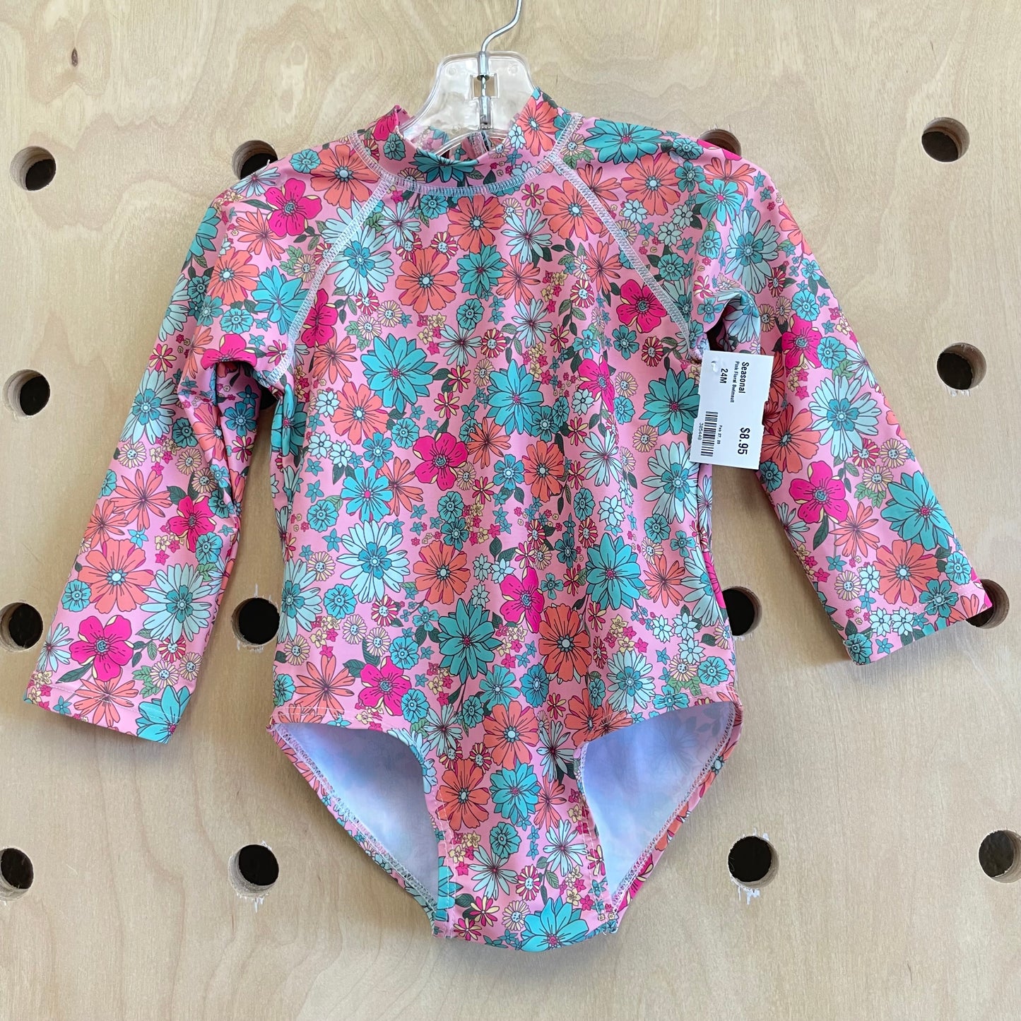 Pink Floral Swimsuit