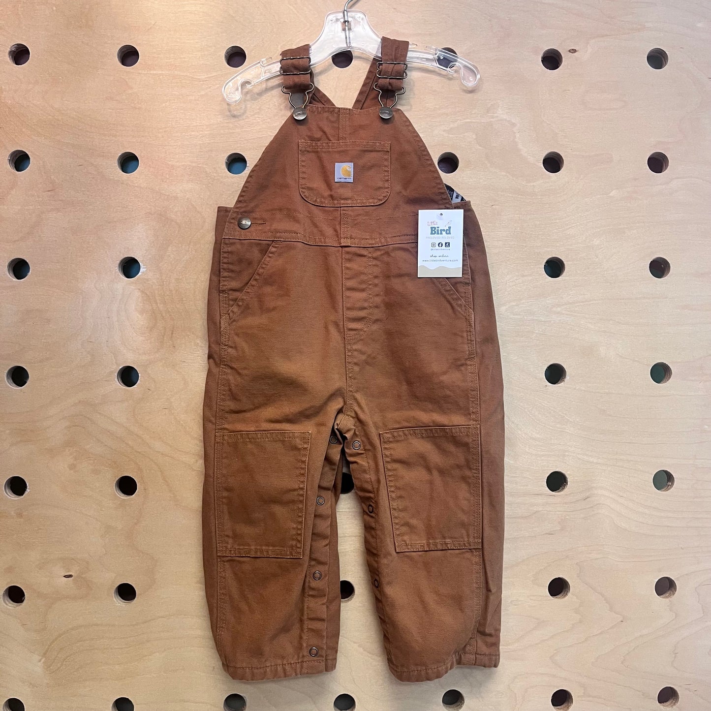 Flannel-Lined Brown Overalls