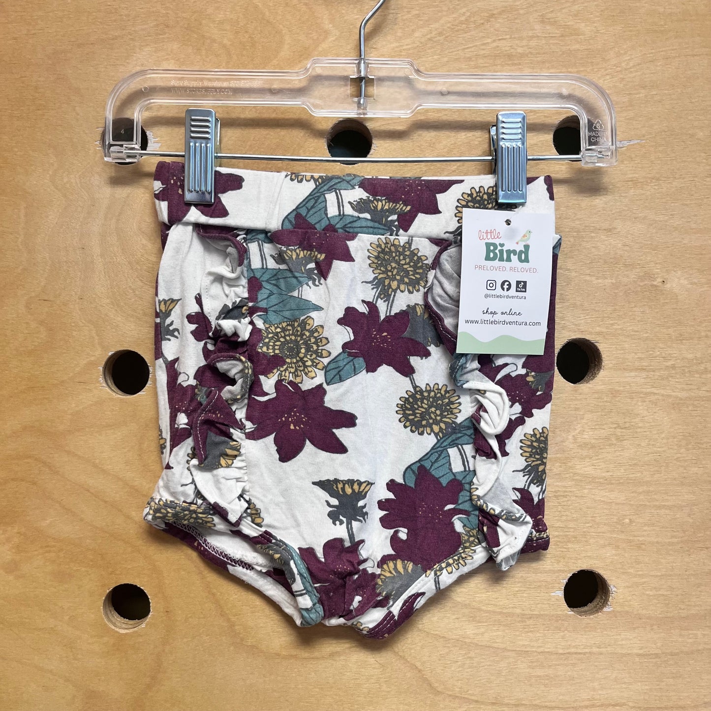 White Floral Bamboo Bloomers