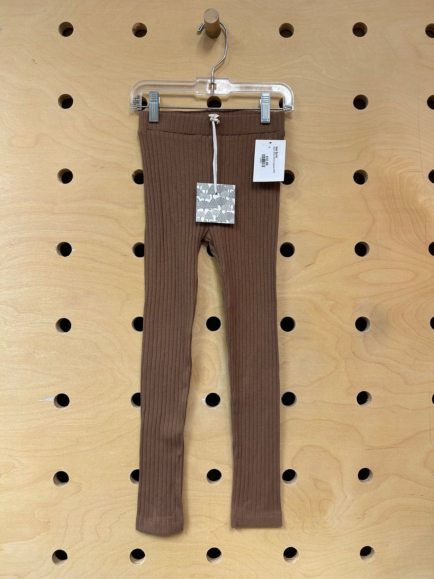 Organic Brown Ribbed Leggings NEW!