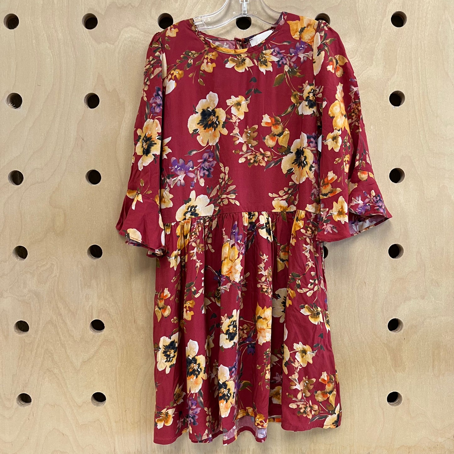 Red+Yellow Floral Dress