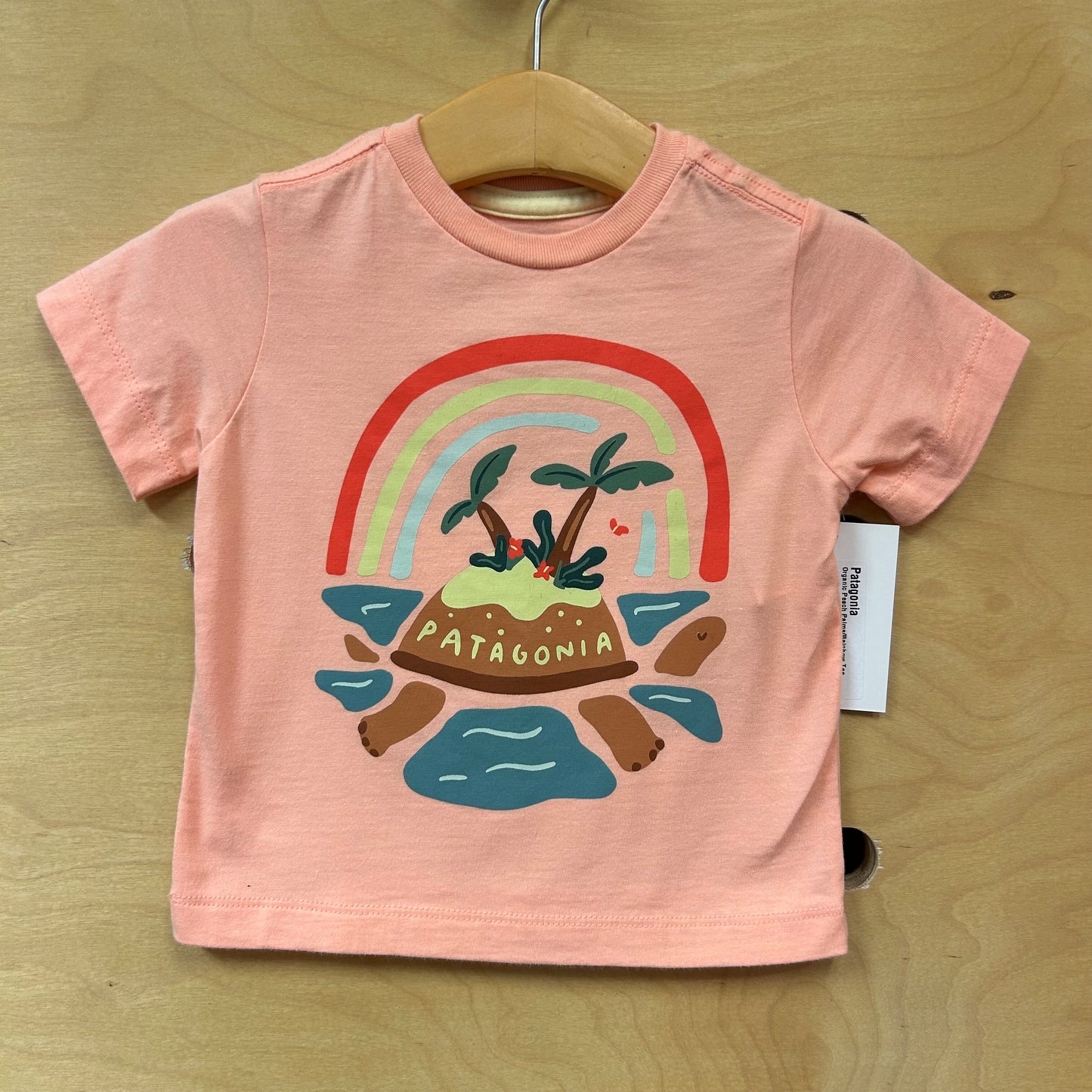 Organic Peach Palms/Rainbow Tee