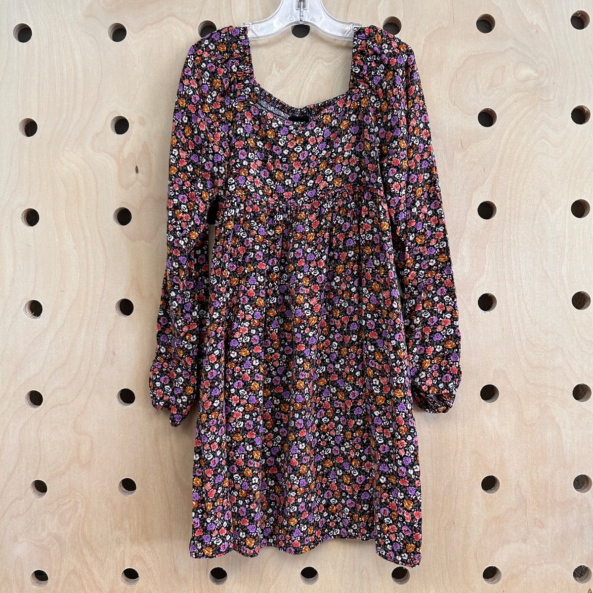 Smocked Back Floral Dress