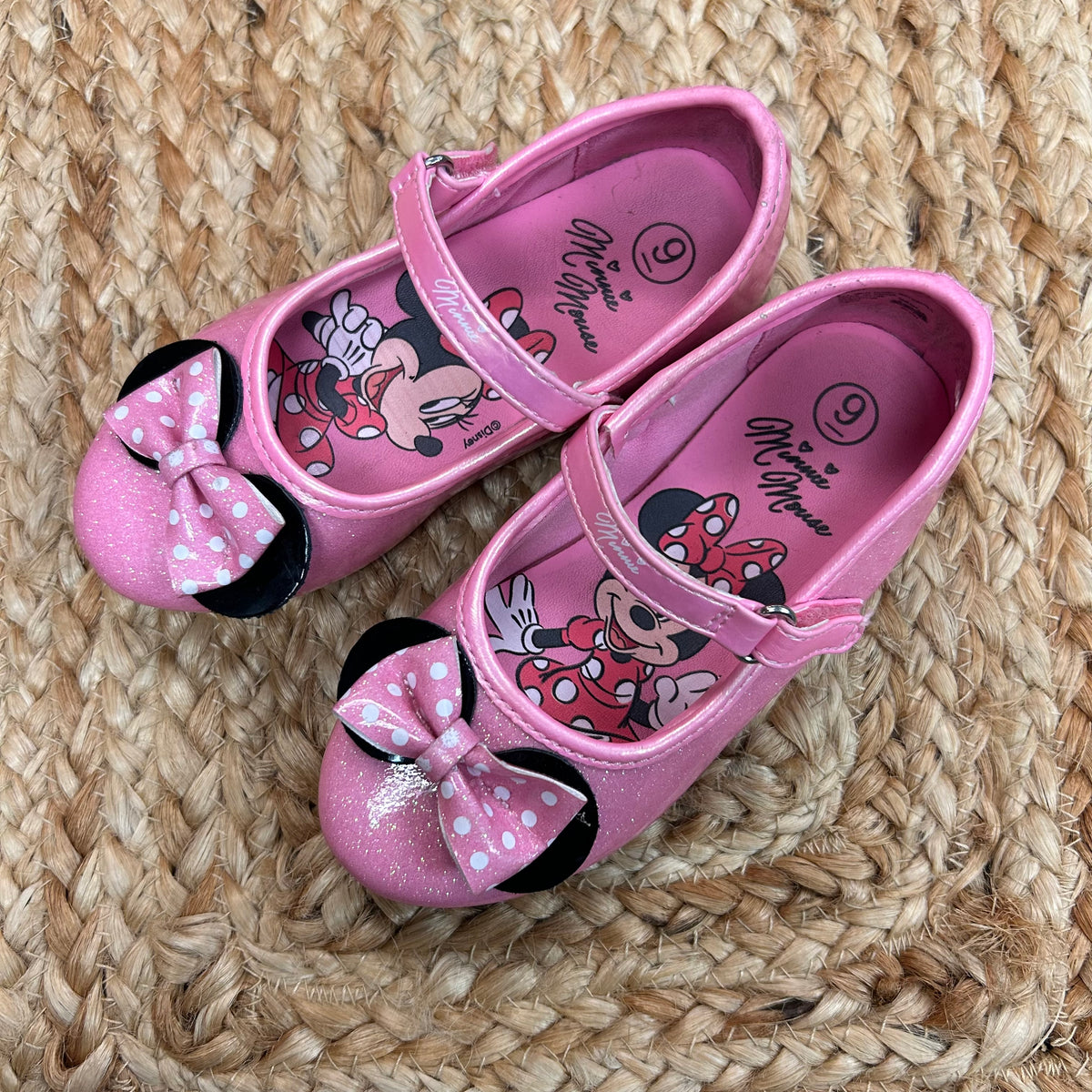 Pink Glitter Minnie Flats
