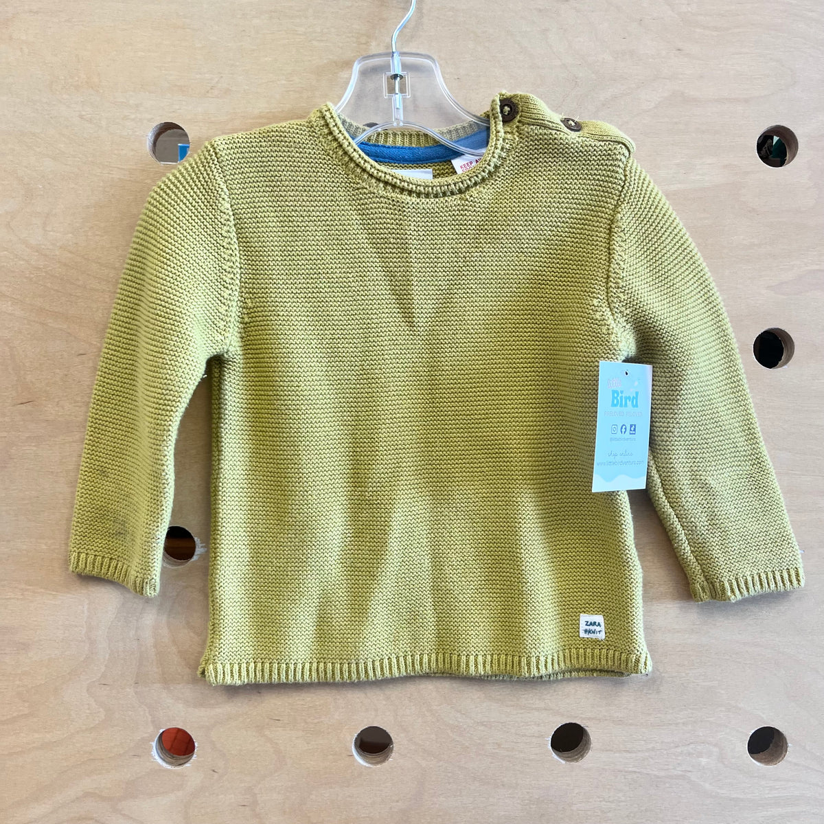 Yellow Knit LS Sweater
