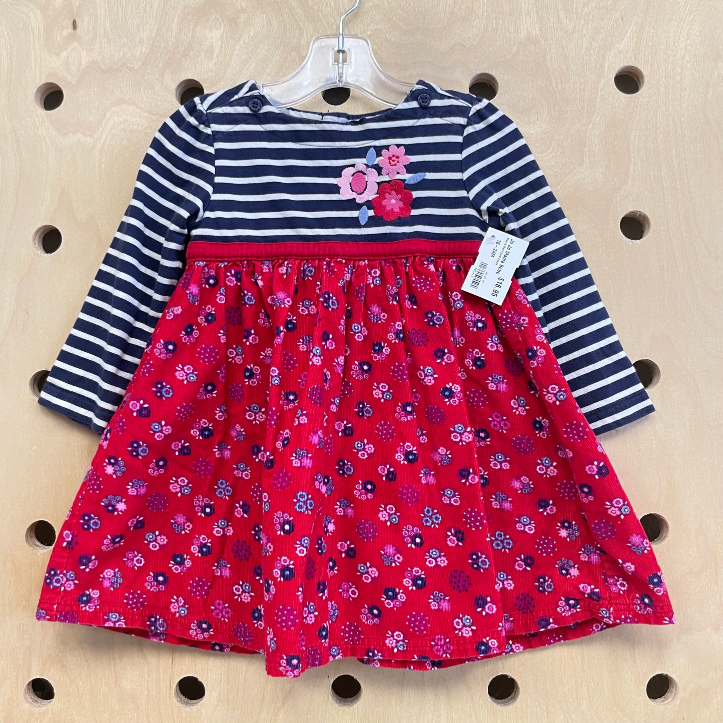 Blue & Red Floral Dress