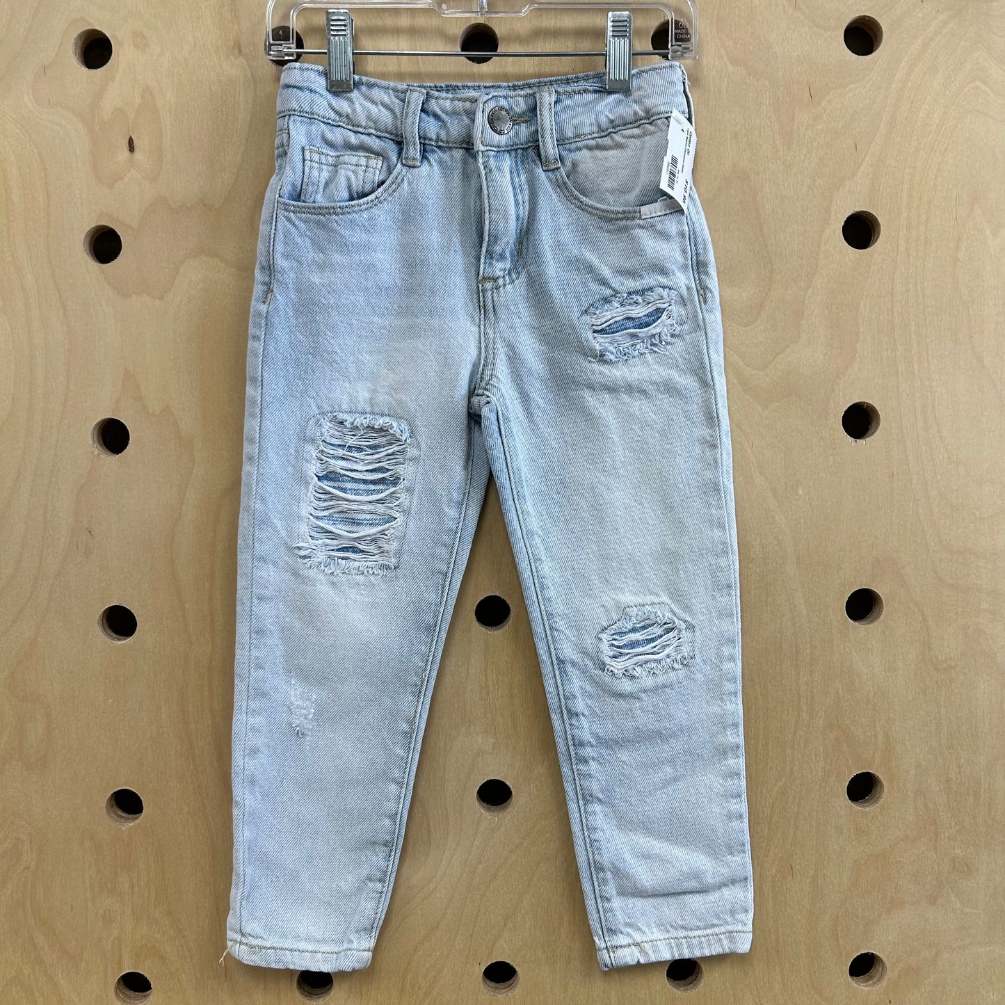 Light Washed Distressed Denim