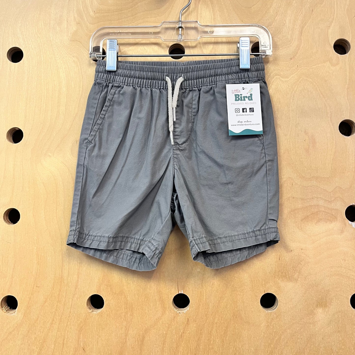 Grey Drawstring Shorts