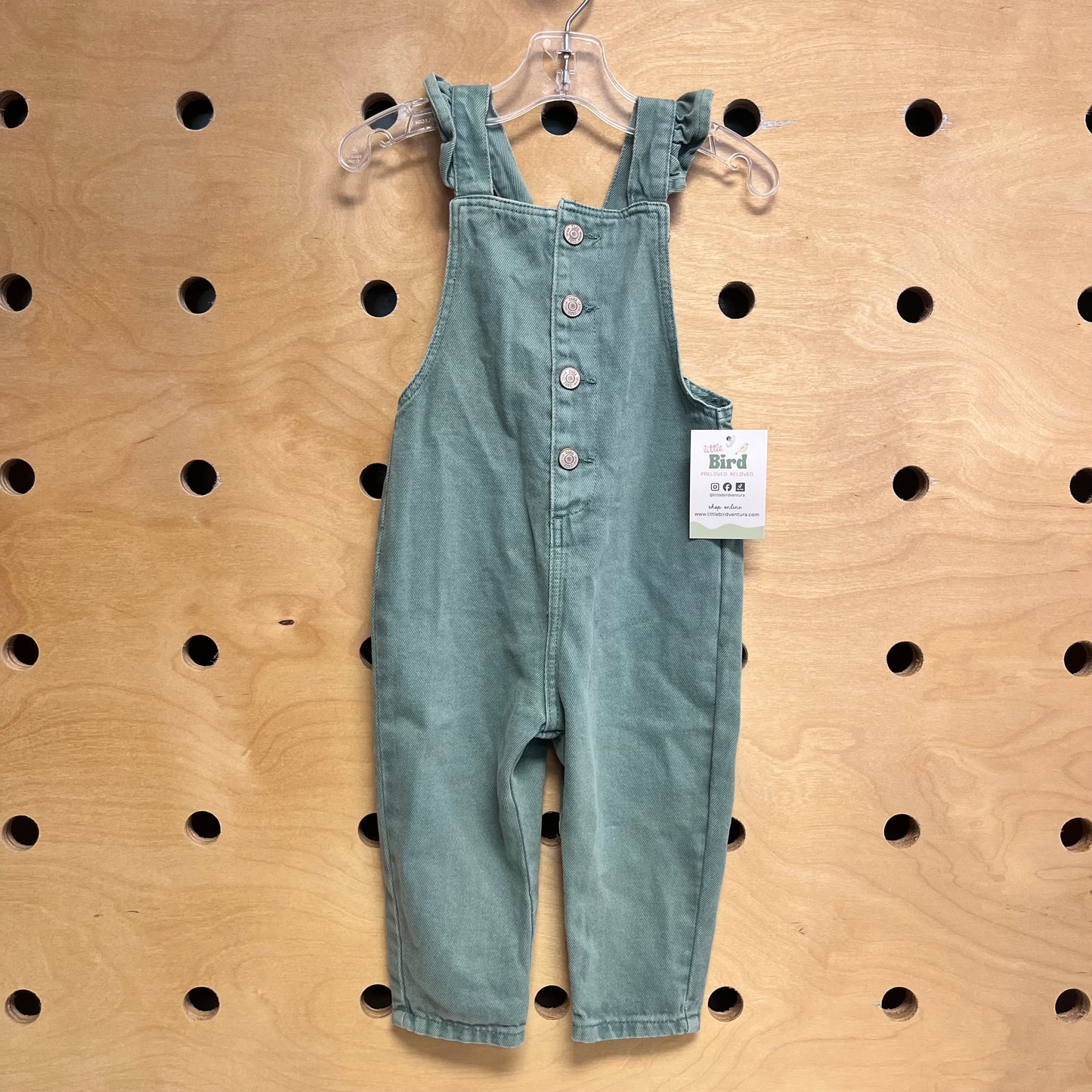 Teal Denim Overalls