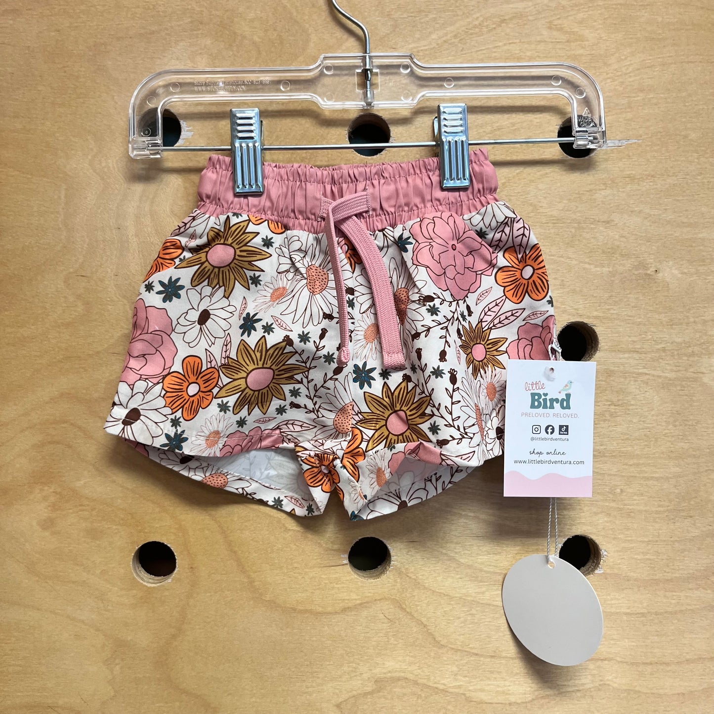 Pink Floral Swim Shorts NEW!!