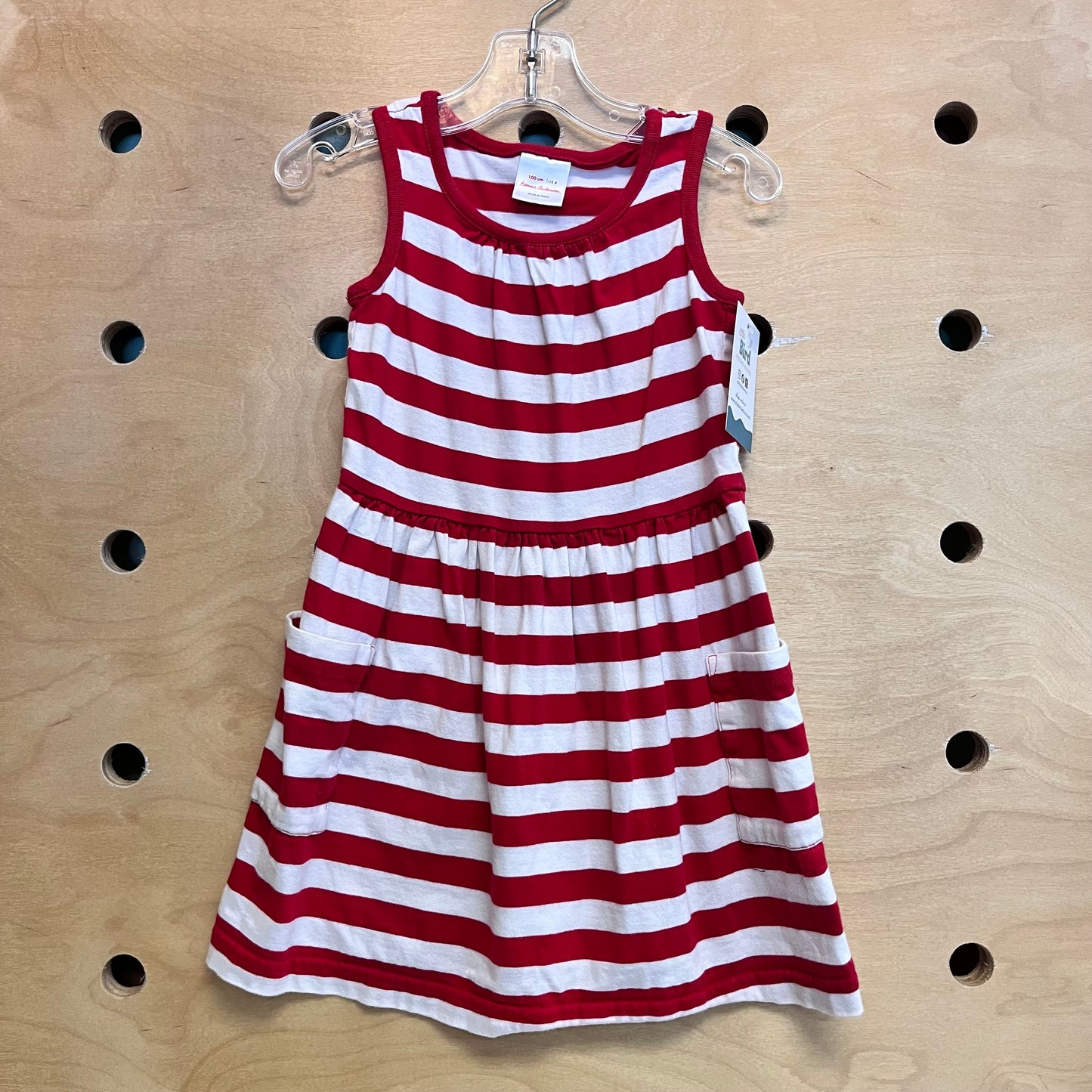 Red & White Striped Dress