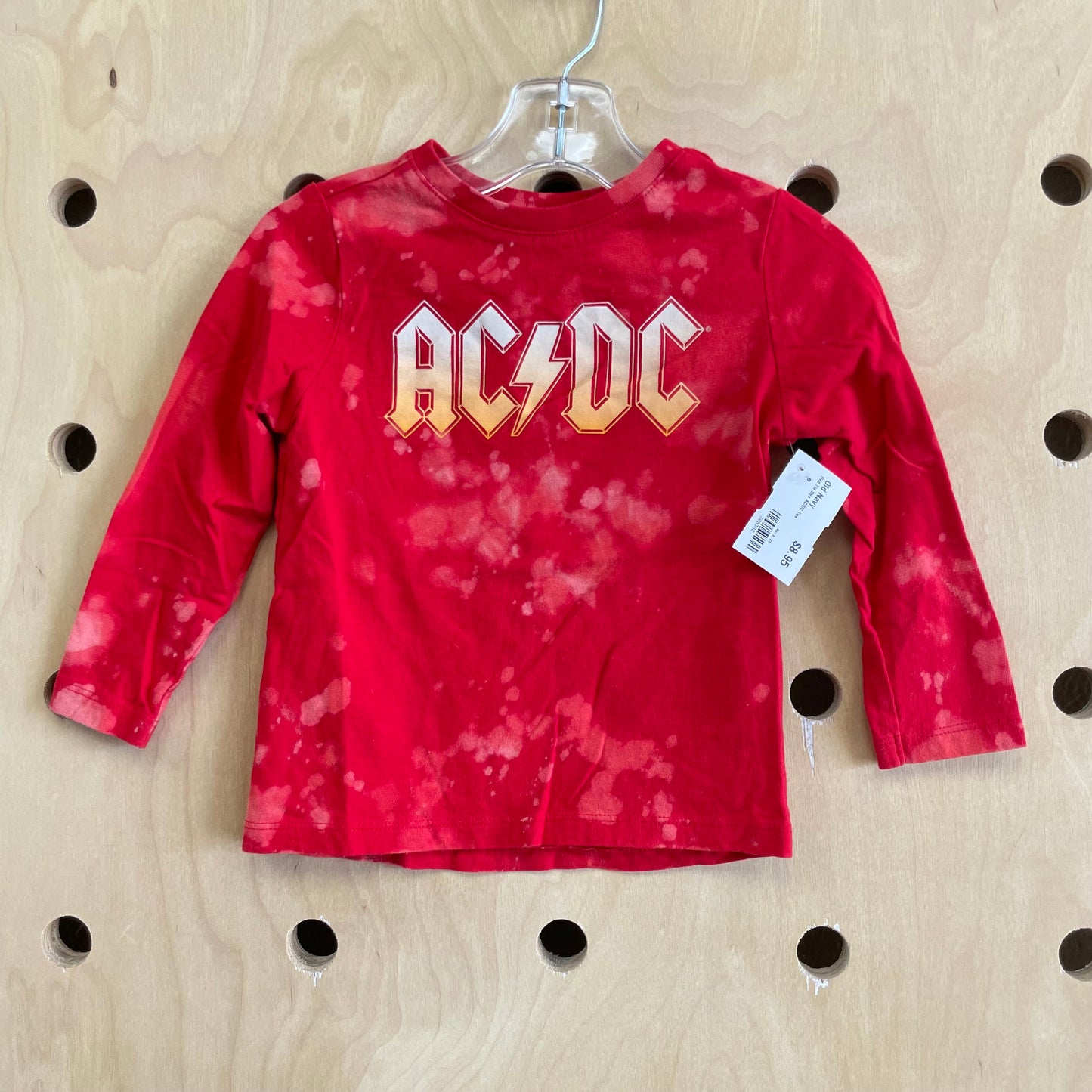 Red Tie Dye AC/DC Tee
