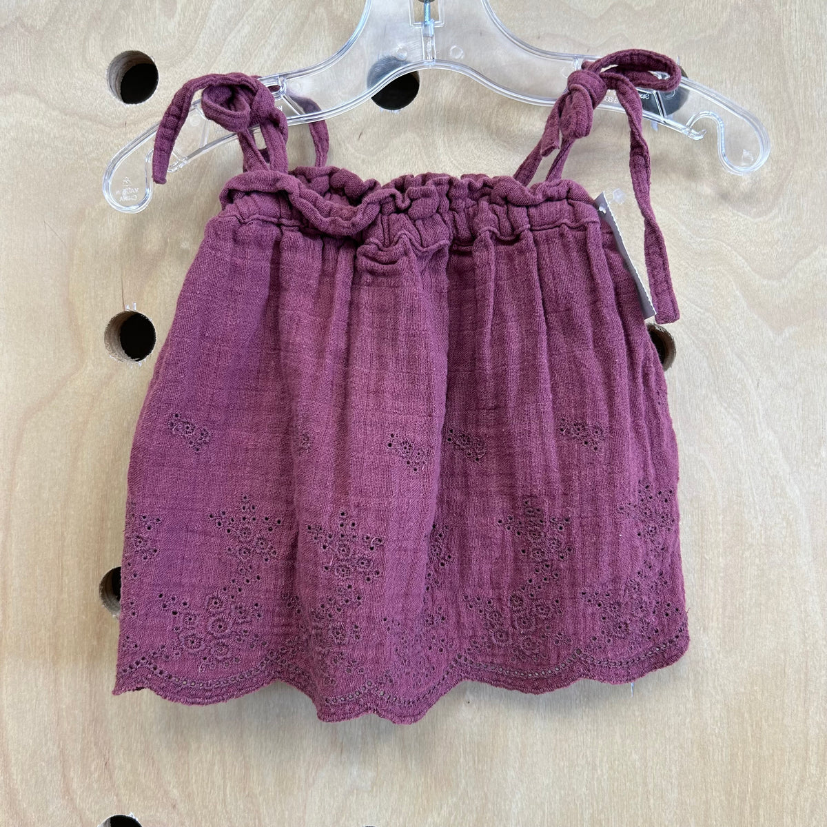 Plum Eyelet Tank