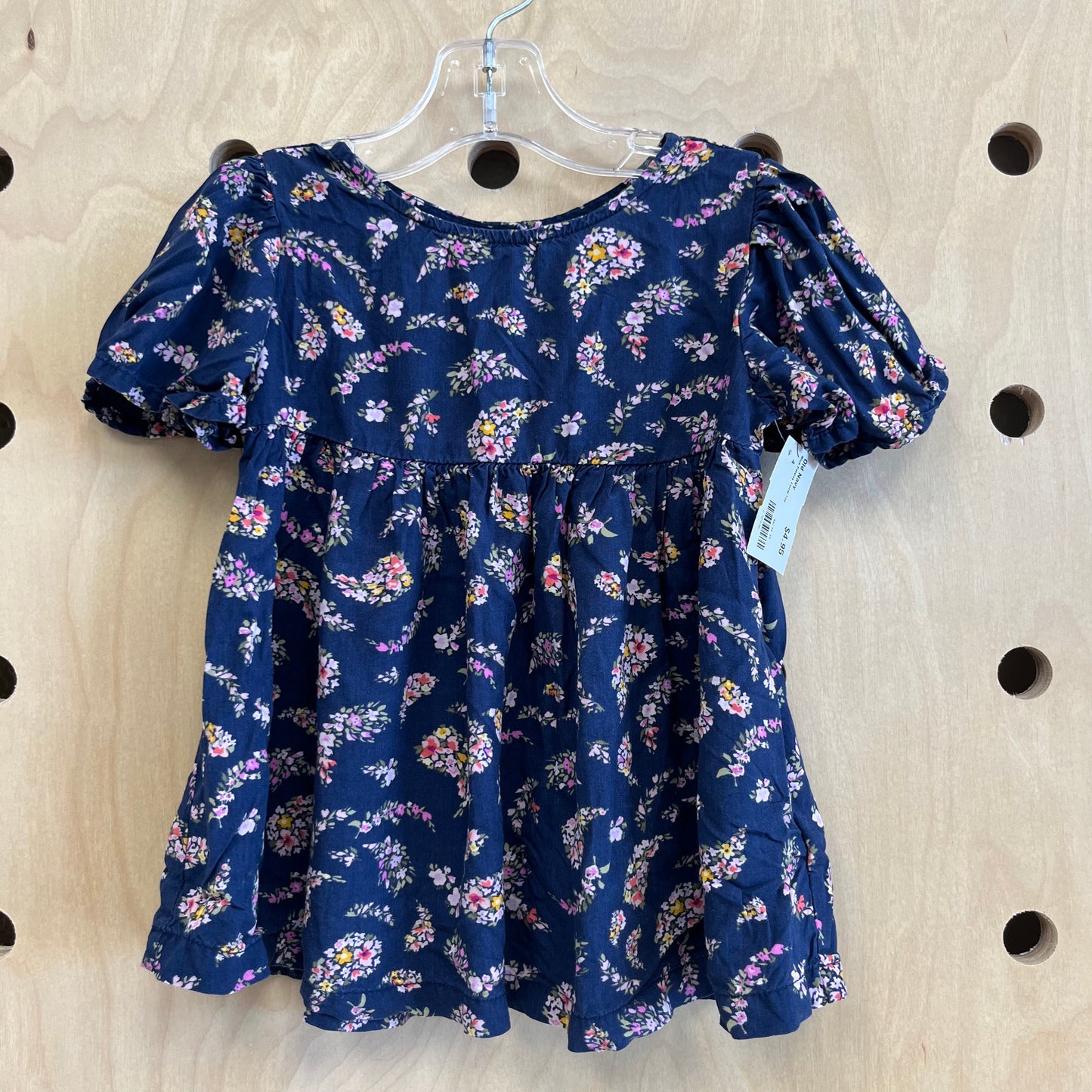 Blue Paisley Floral Top