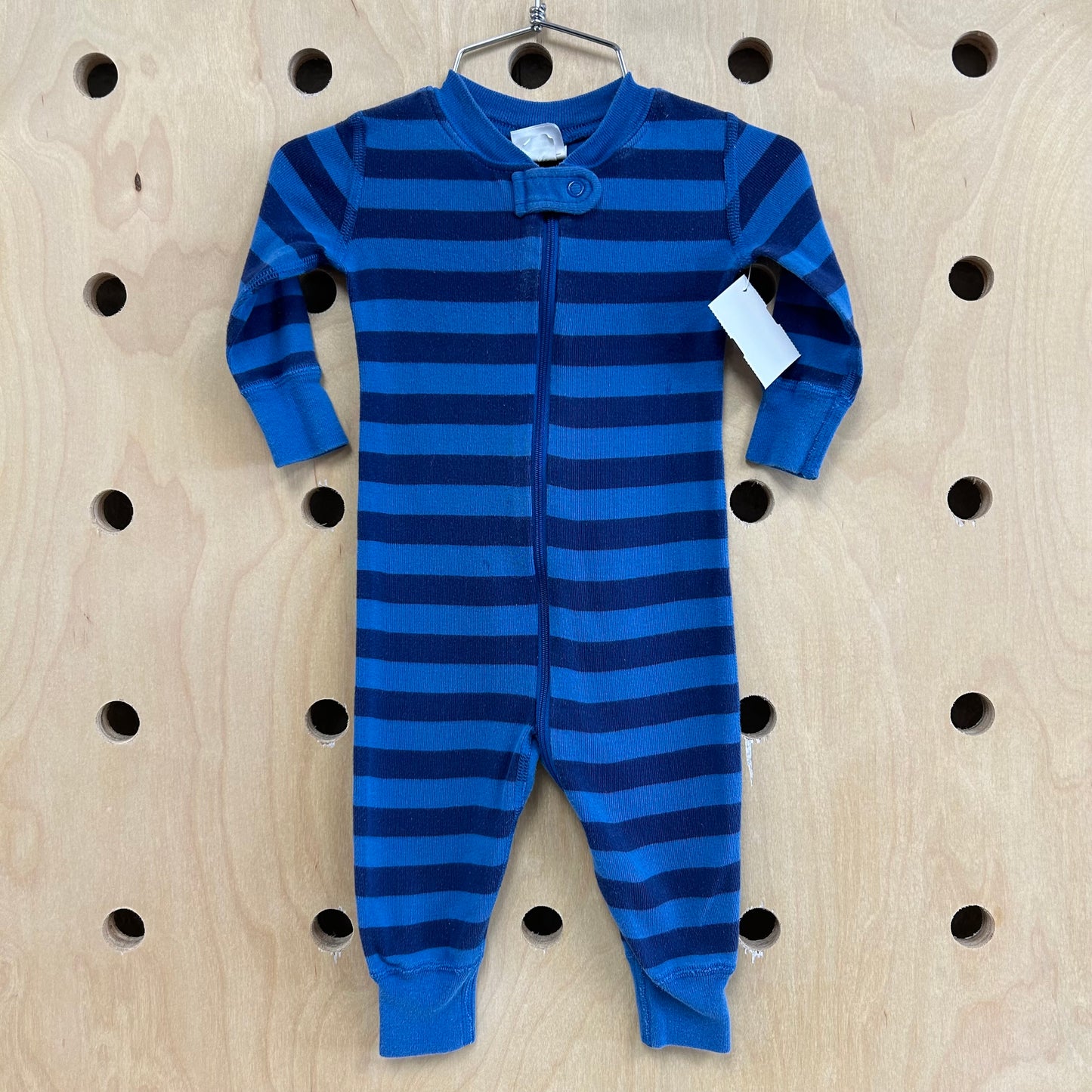 Blue Striped Zip Pajamas