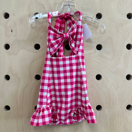 Pink Gingham Swimsuit