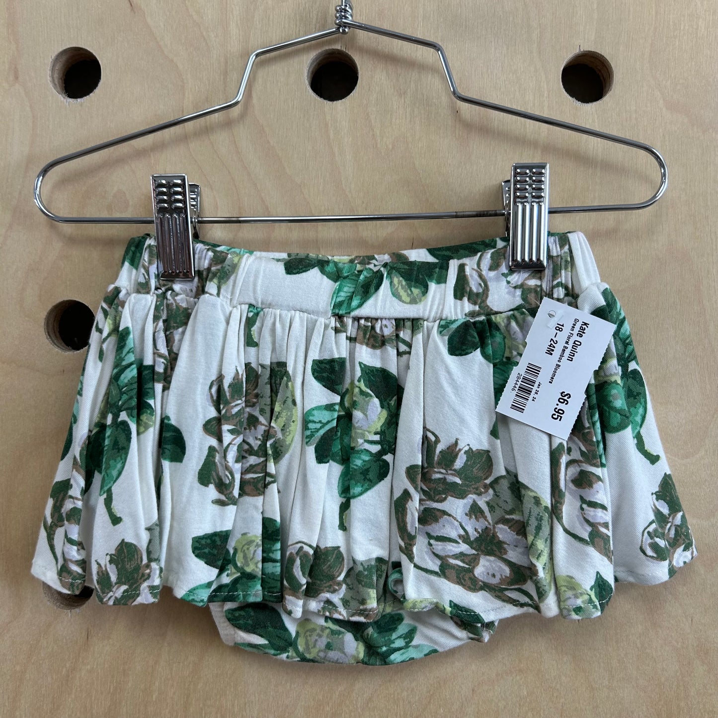 Green Floral Bamboo Bloomers