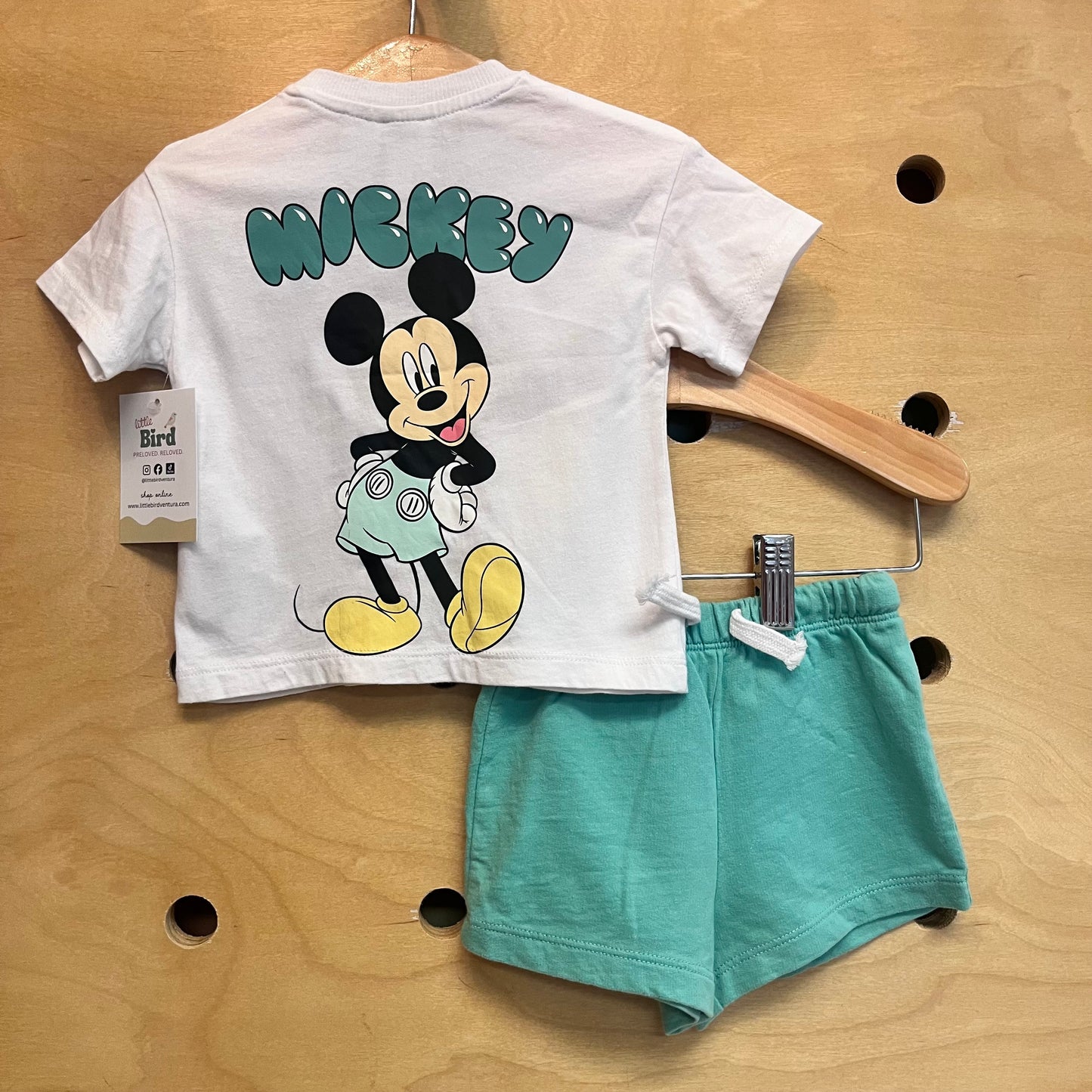 White/Teal Mickey Outfit