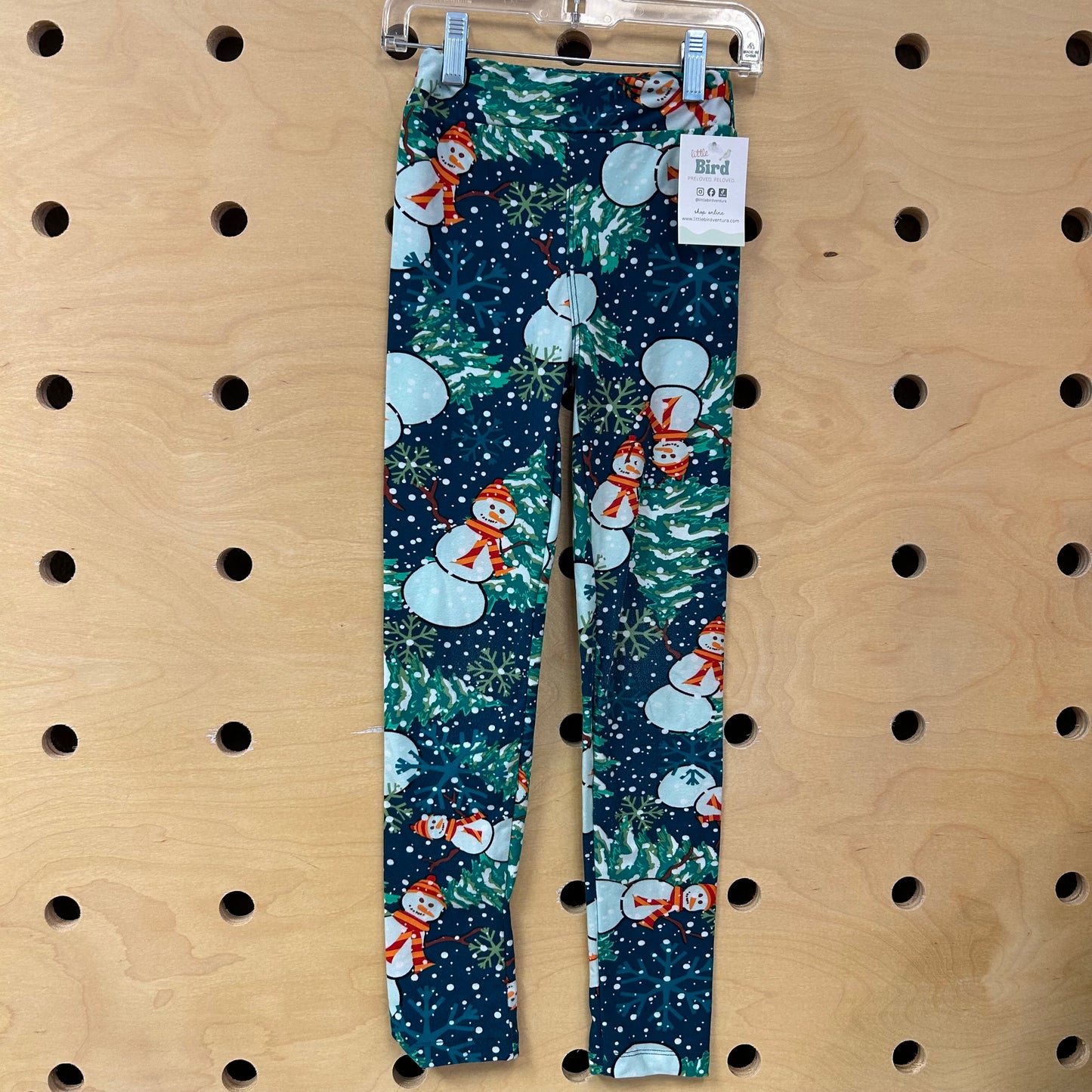 Green Snowman Leggings