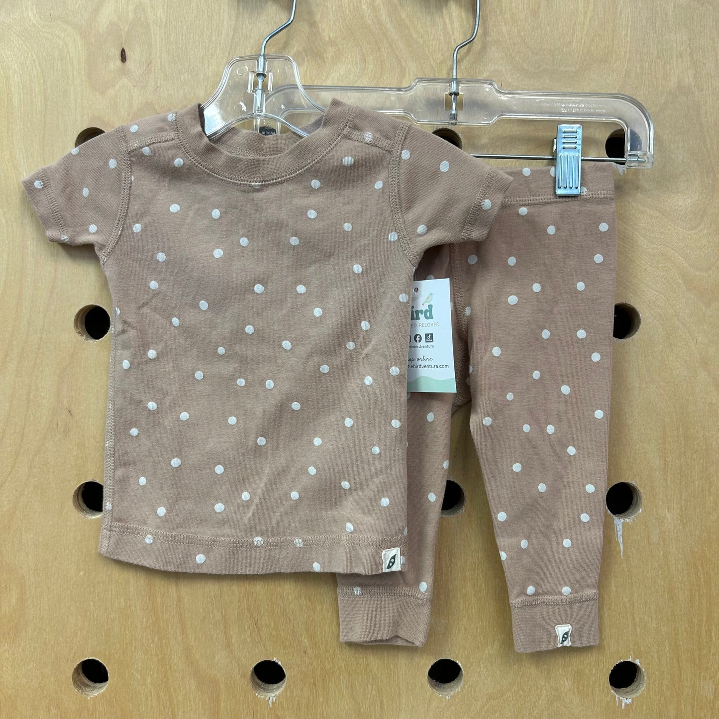 Organic Tan Polka Dot Pajamas