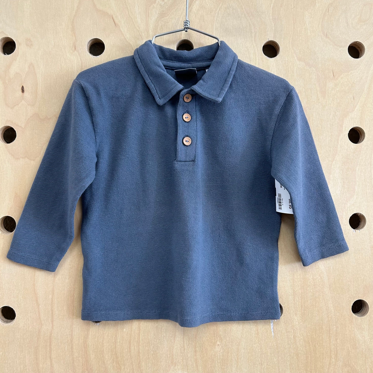 Blue Waffle LS Polo