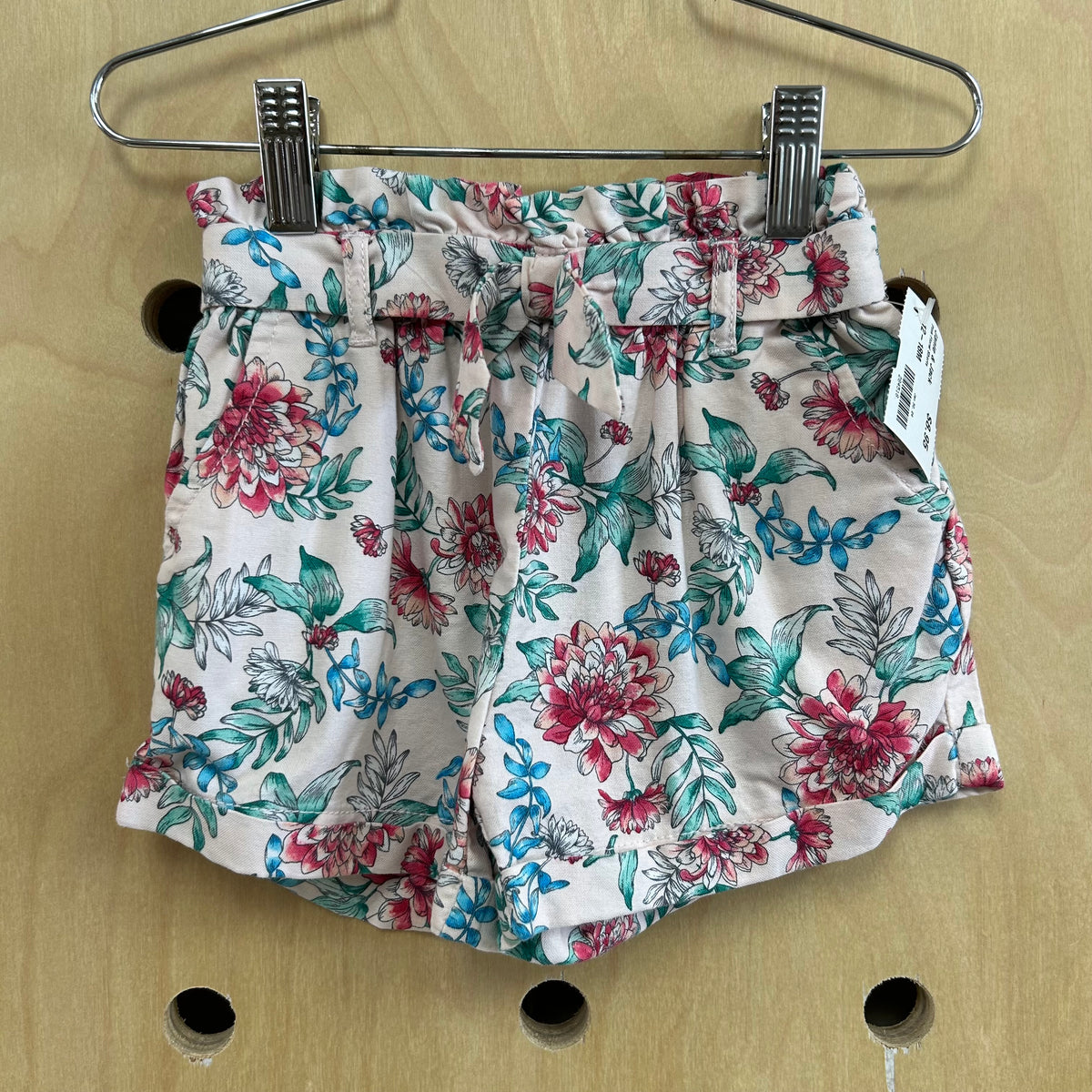 Pink Floral Shorts