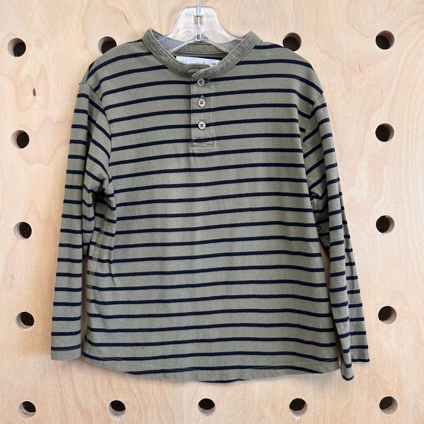Green Striped Henley