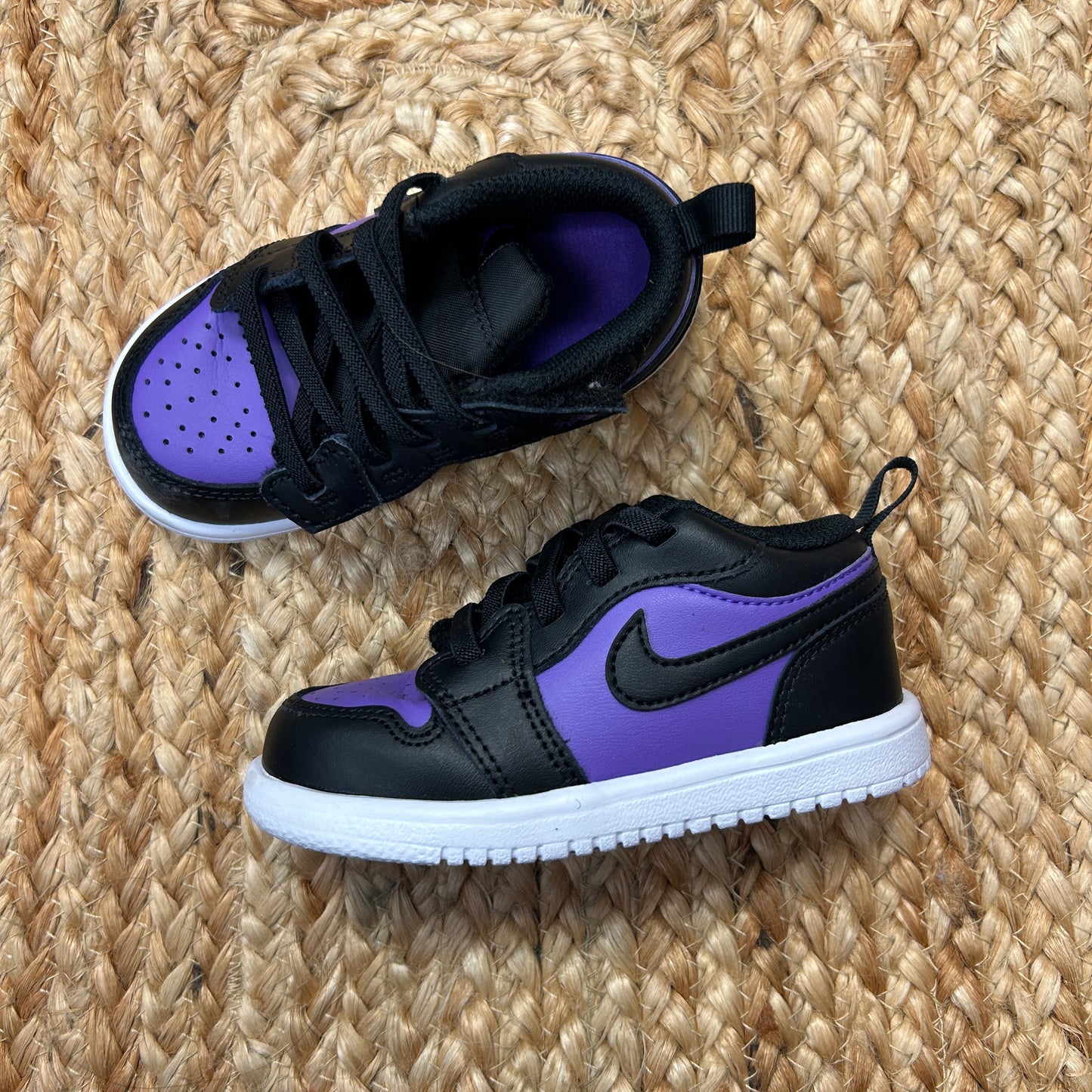 Purple & Black Jordan 1 Low Tops